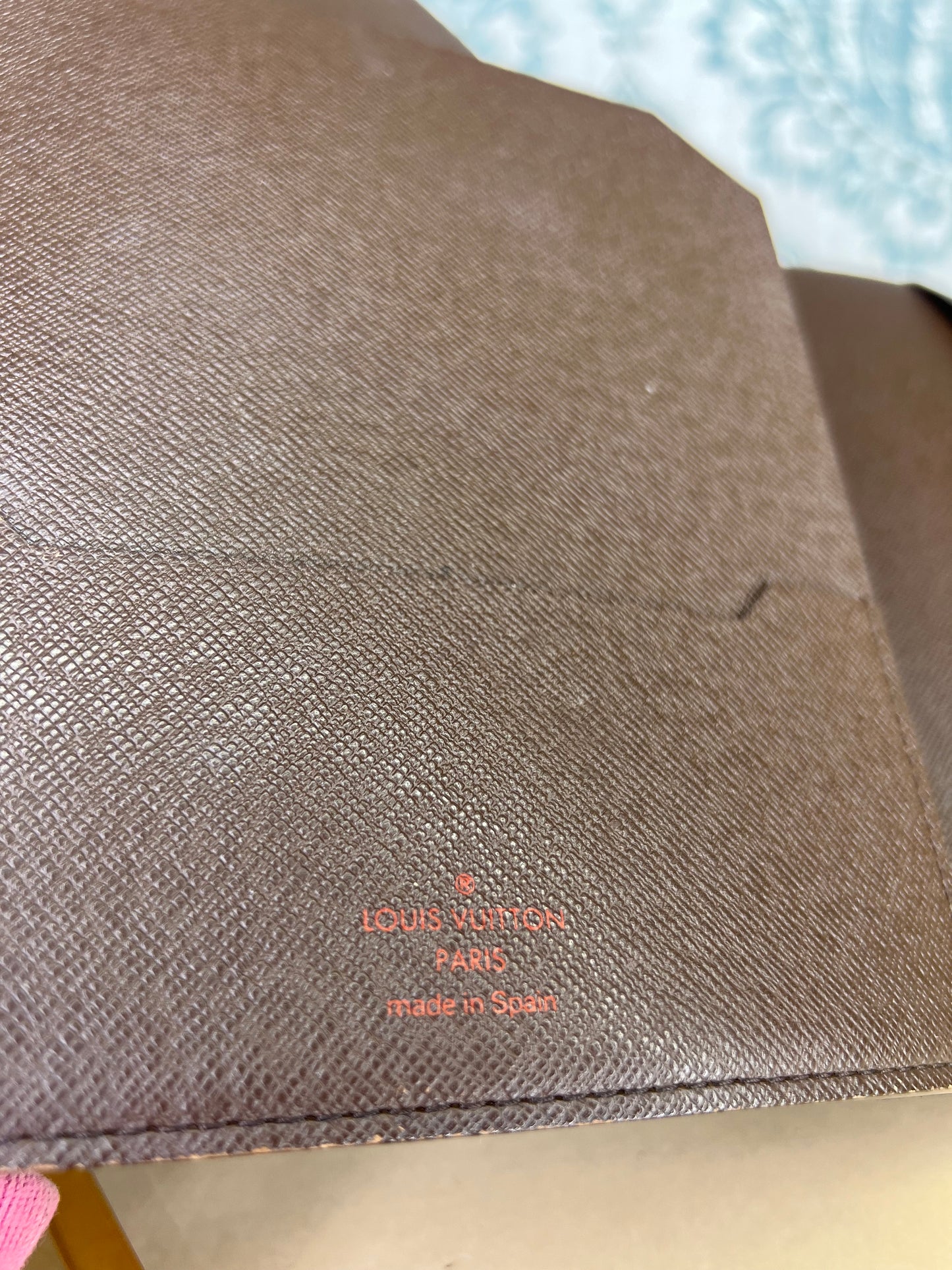 Louis Vuitton Damier Ebene Desk Agenda Cover