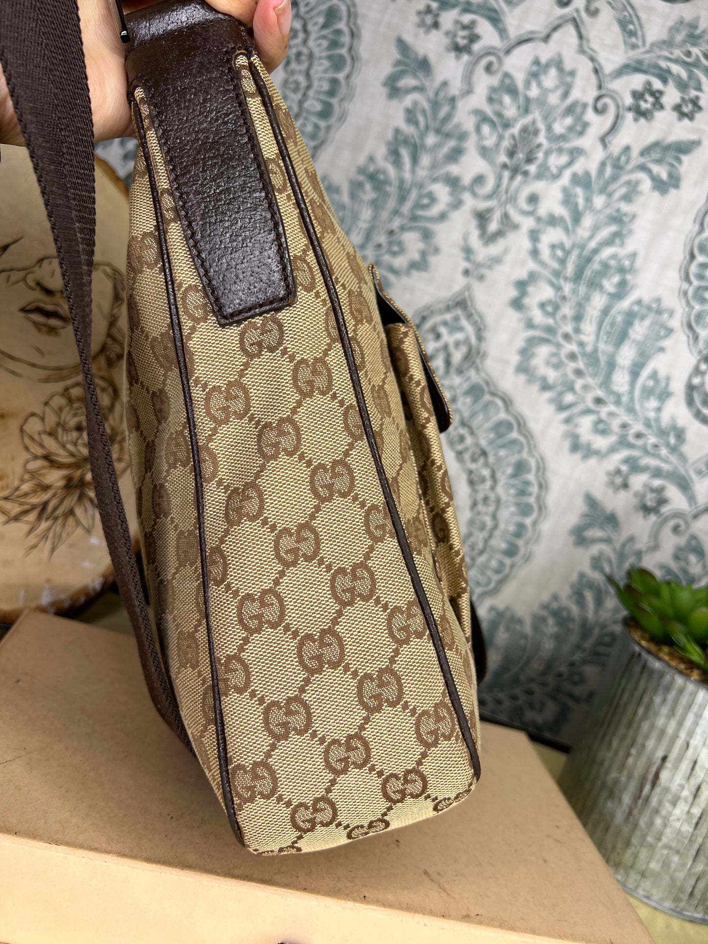 Gucci Canvas Crossbody Bag