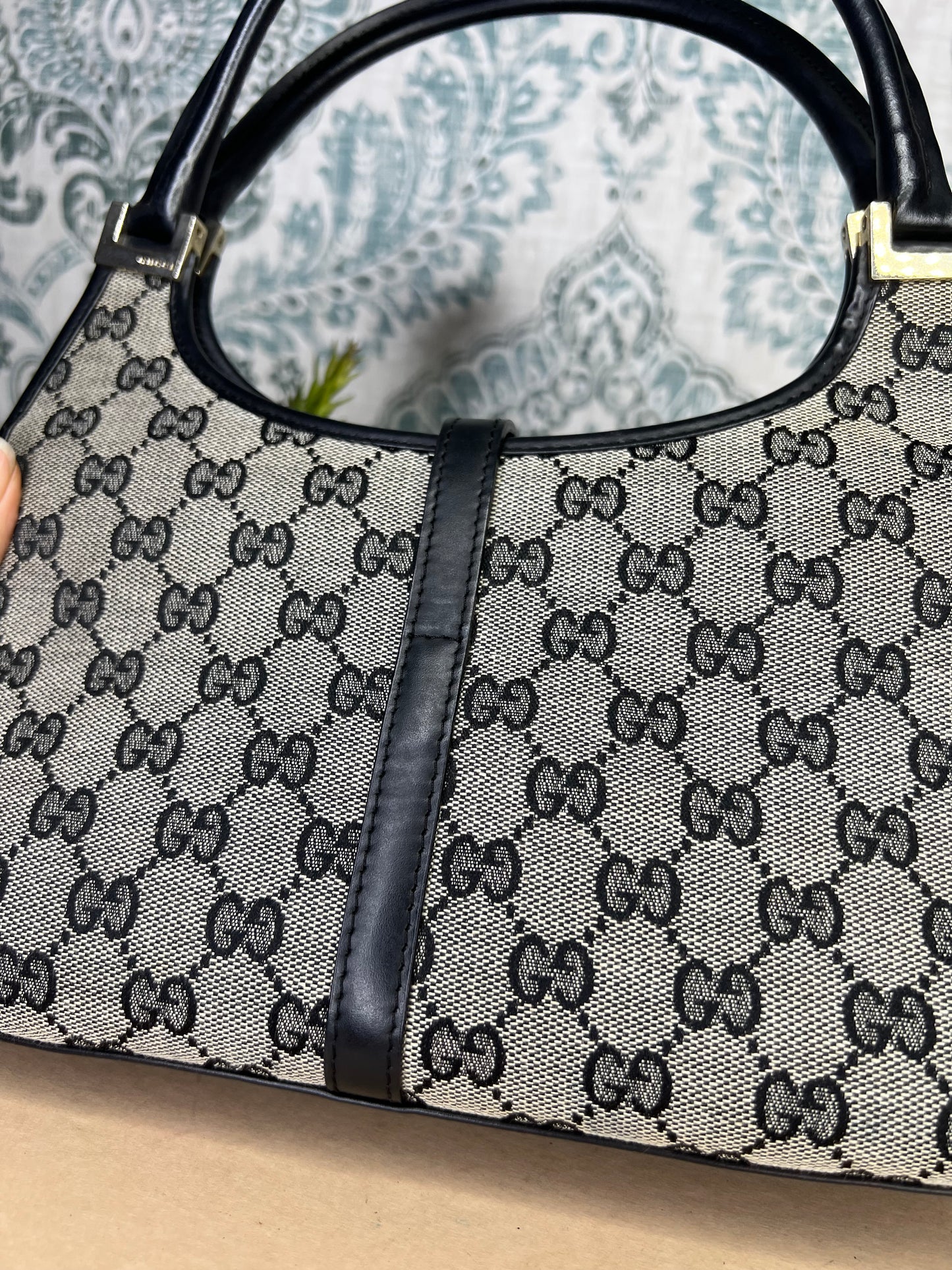 Gucci Jackie Navy Blue Handbag