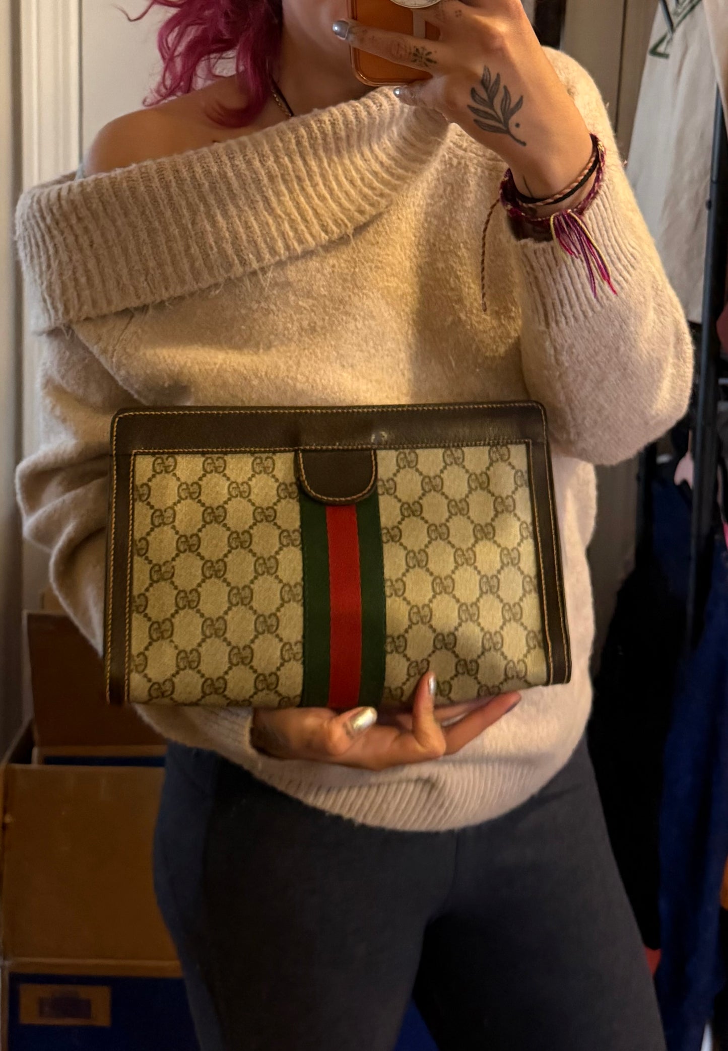 Gucci Supreme Sherry Line Clutch #2 (Parfums)
