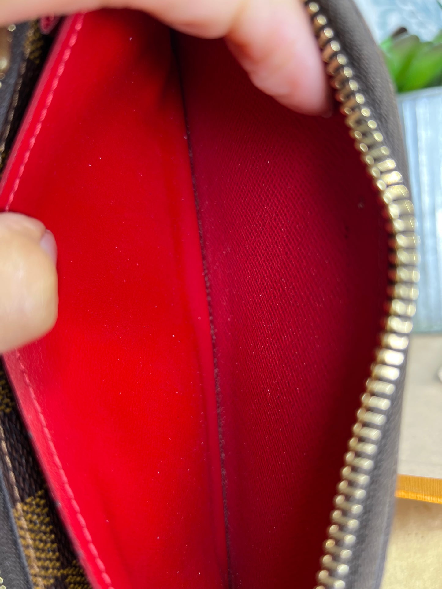 Louis Vuitton Clemence Damier Ebene Wallet