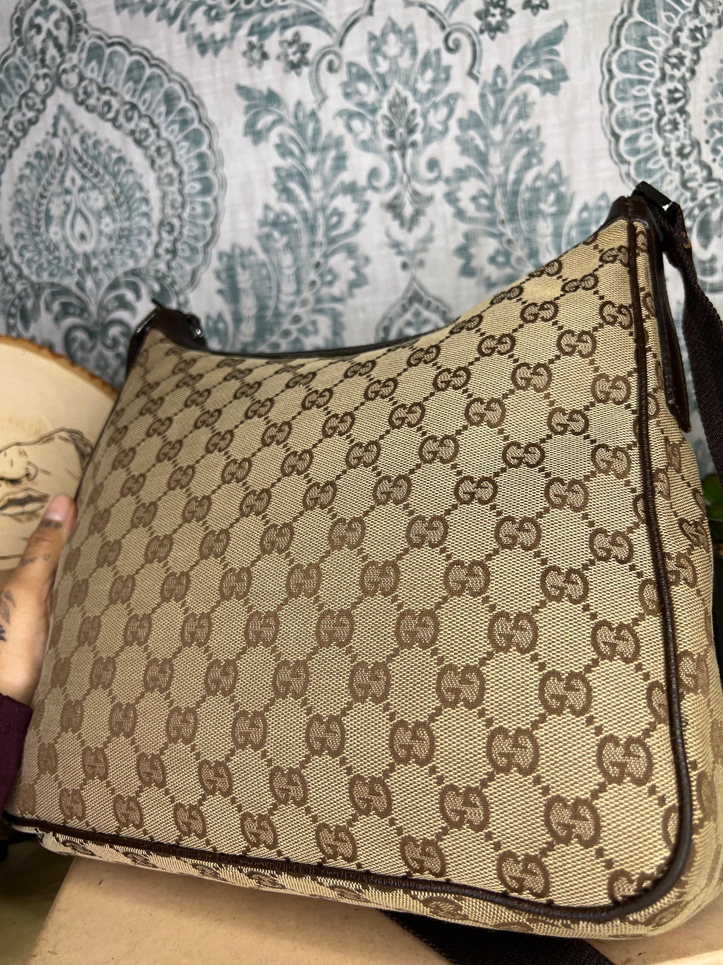 Gucci Canvas Crossbody Bag