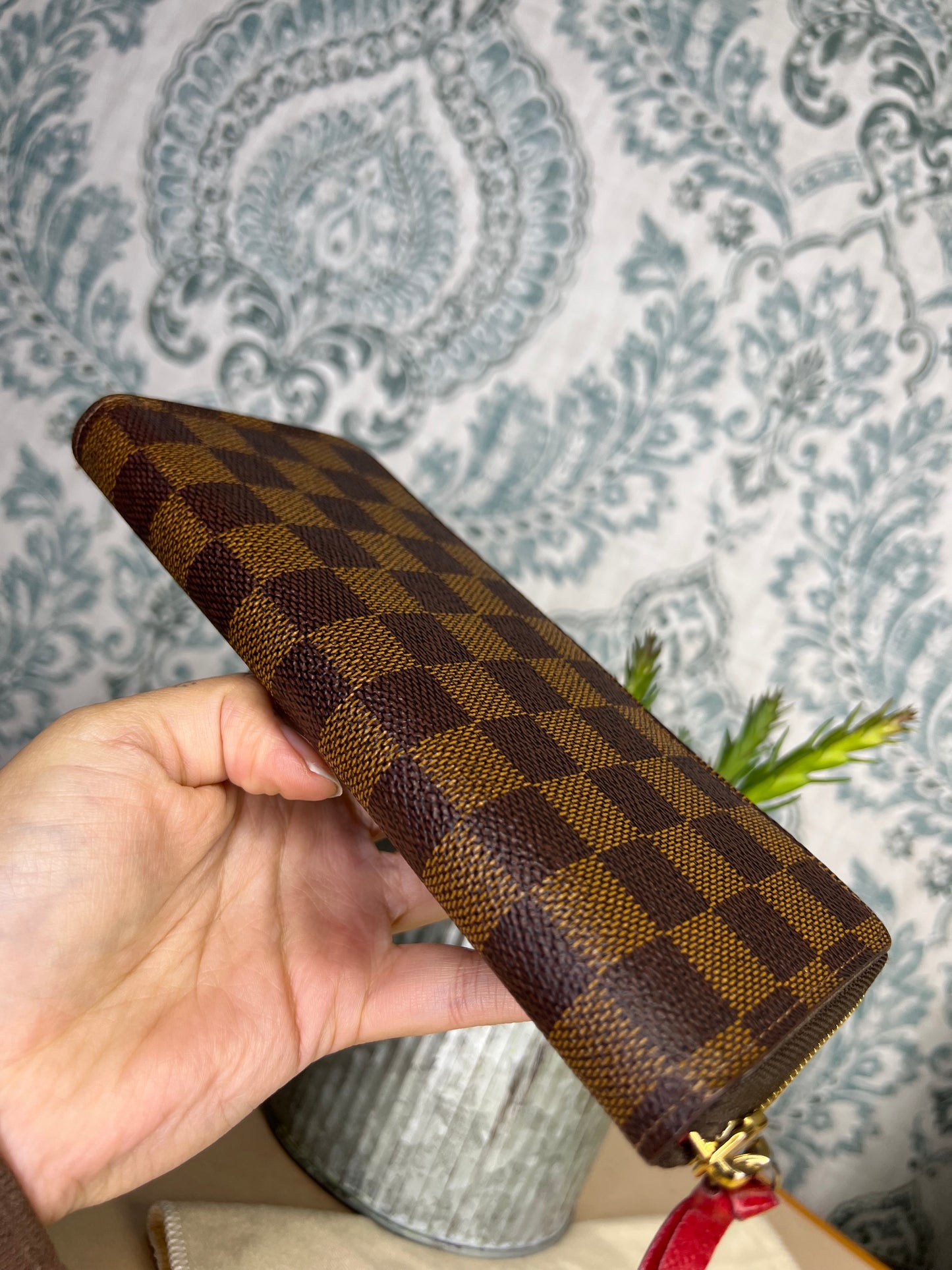 Louis Vuitton Clemence Damier Ebene Wallet