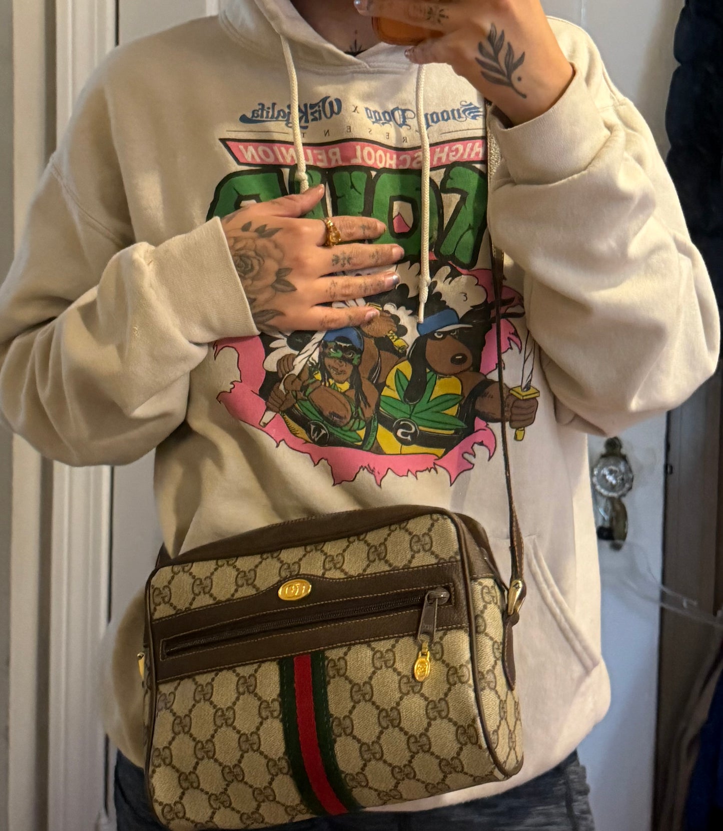 Gucci Vintage Supreme Sherry Line Purse
