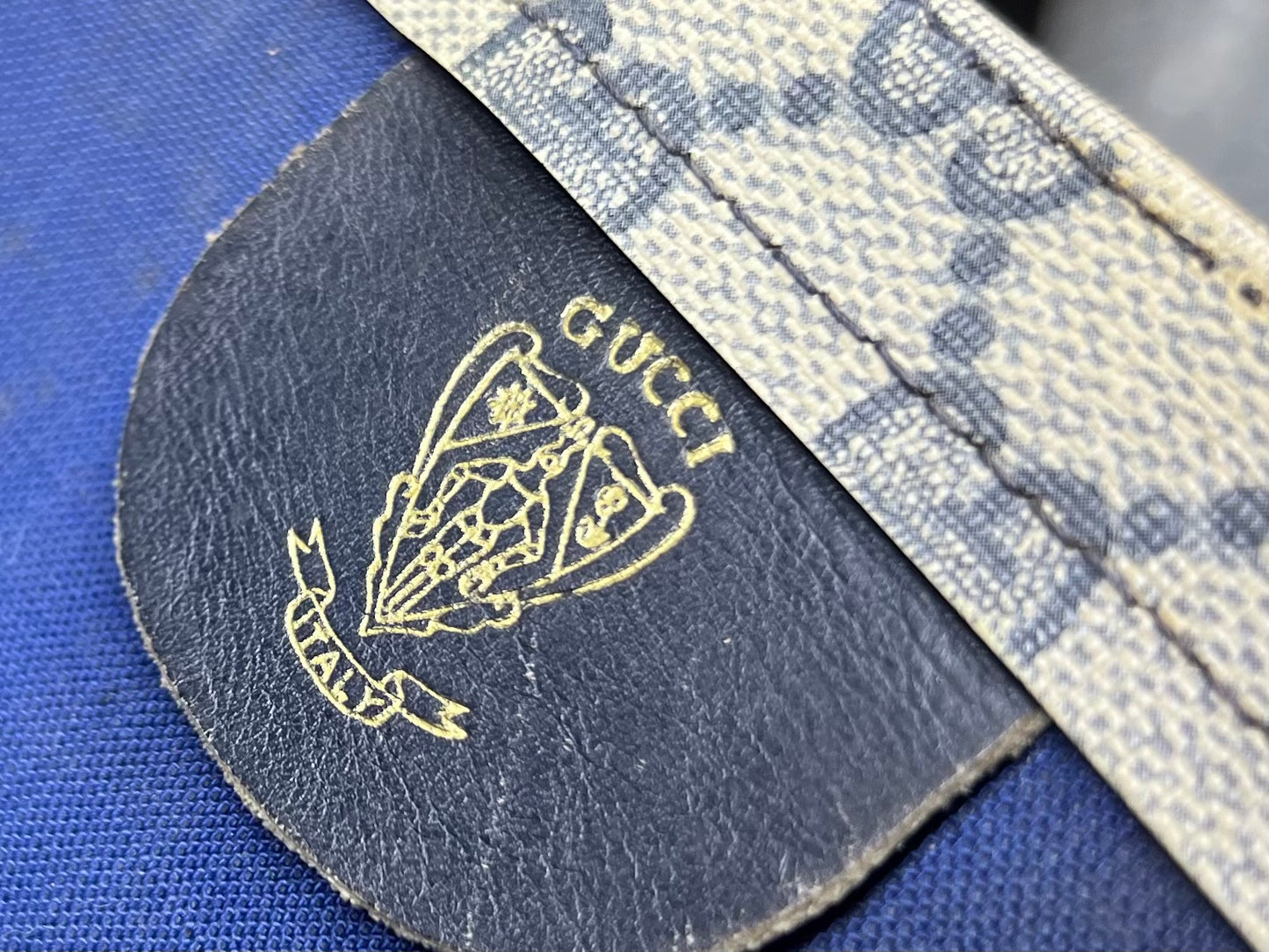 Navy Gucci Supreme Tote