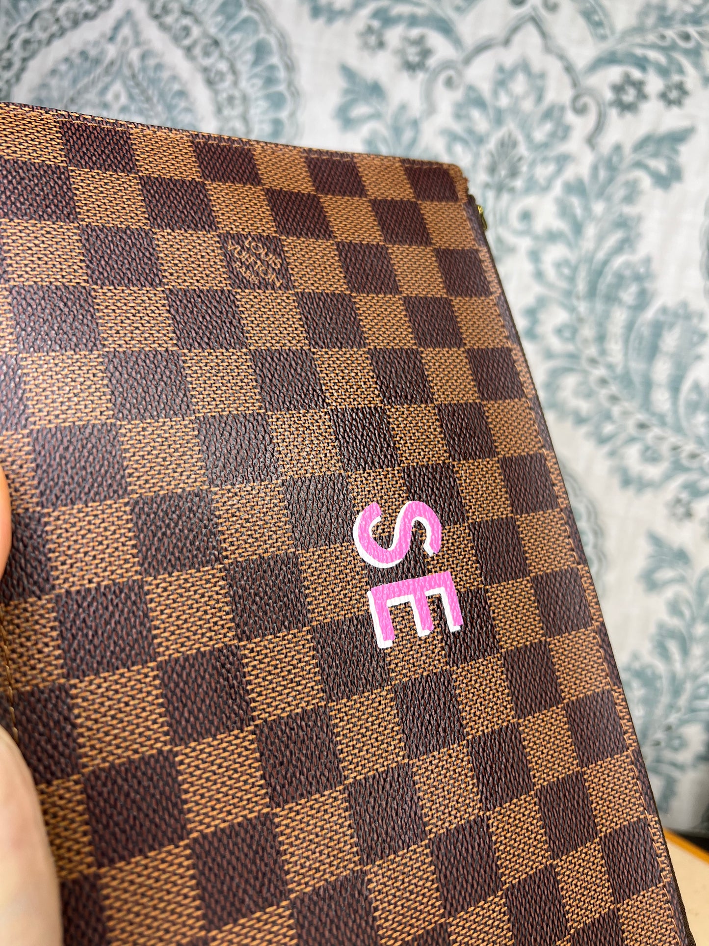Louis Vuitton Neverfull Pochette Pouch Damier Ebene