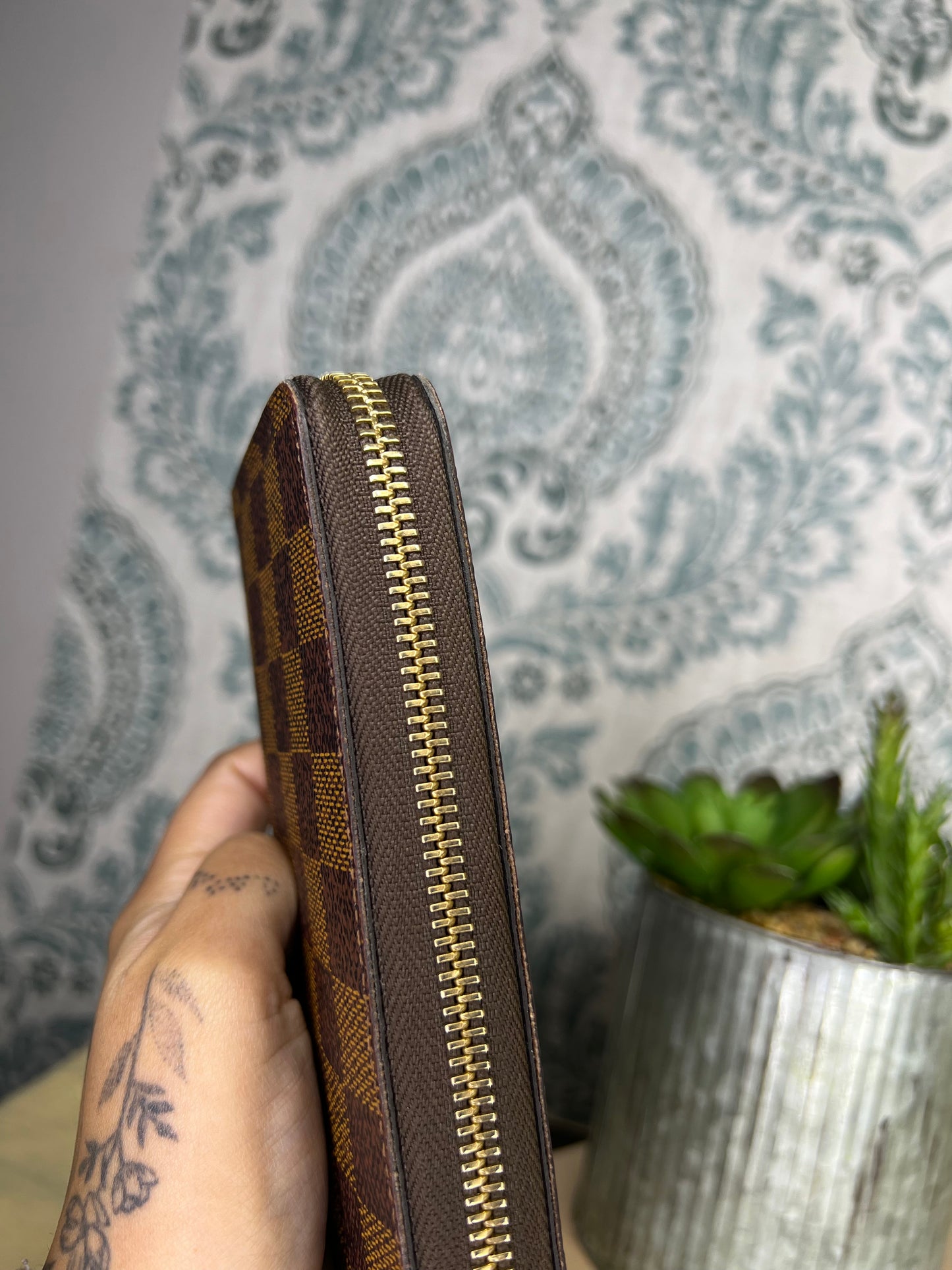 Louis Vuitton Clemence Damier Ebene Wallet