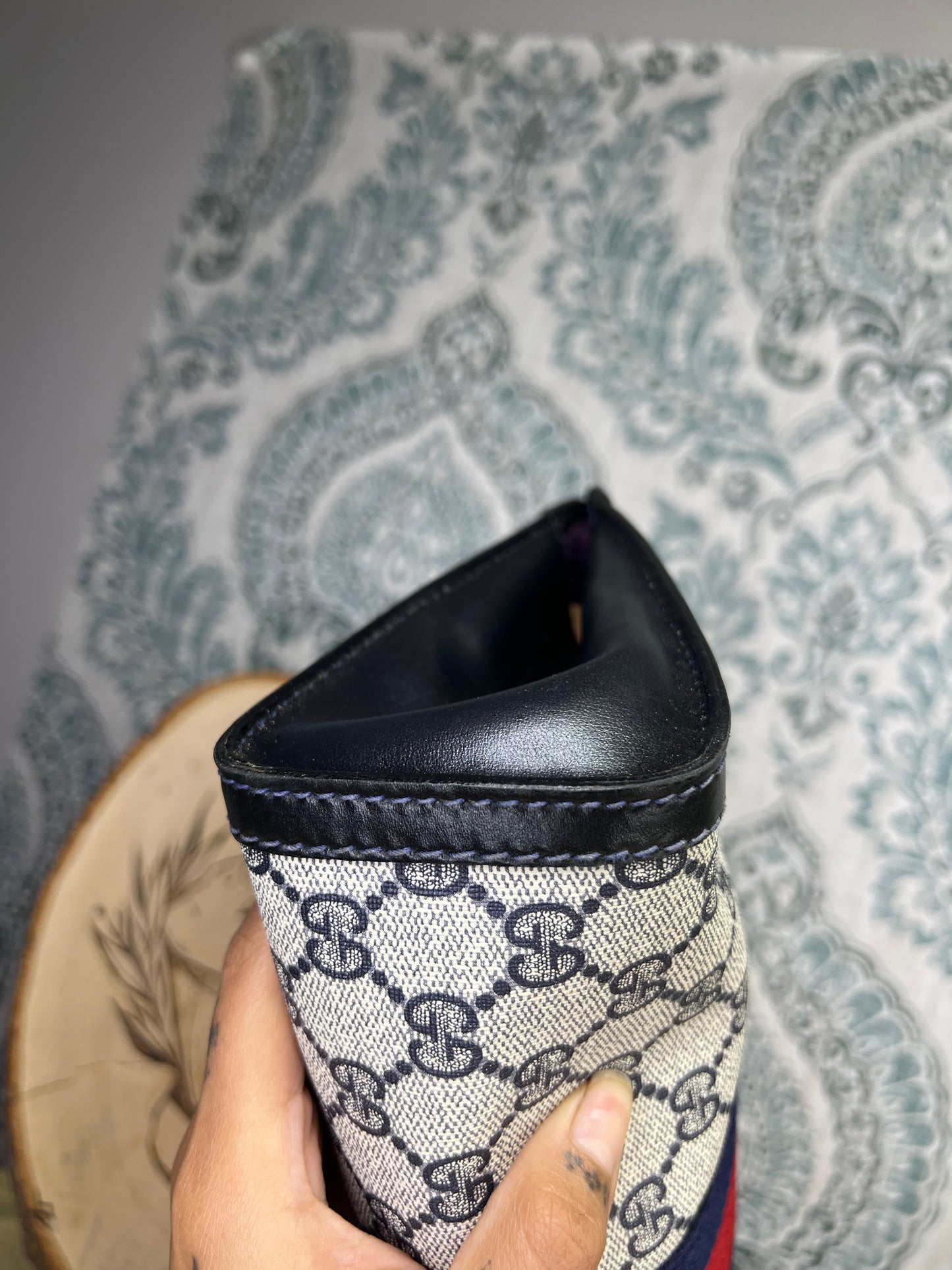 Gucci Parfum Navy Sherry Line Clutch