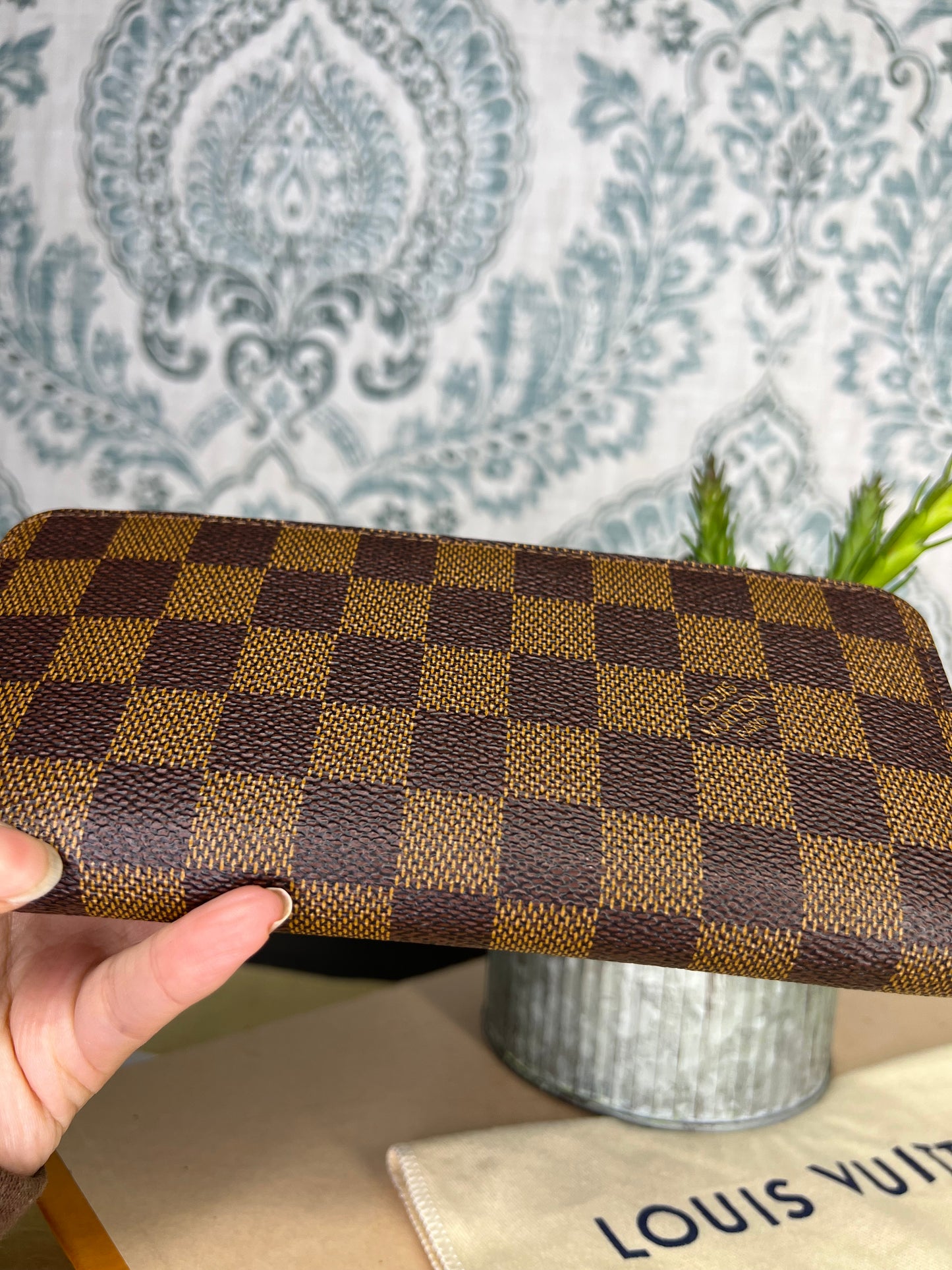 Louis Vuitton Clemence Damier Ebene Wallet