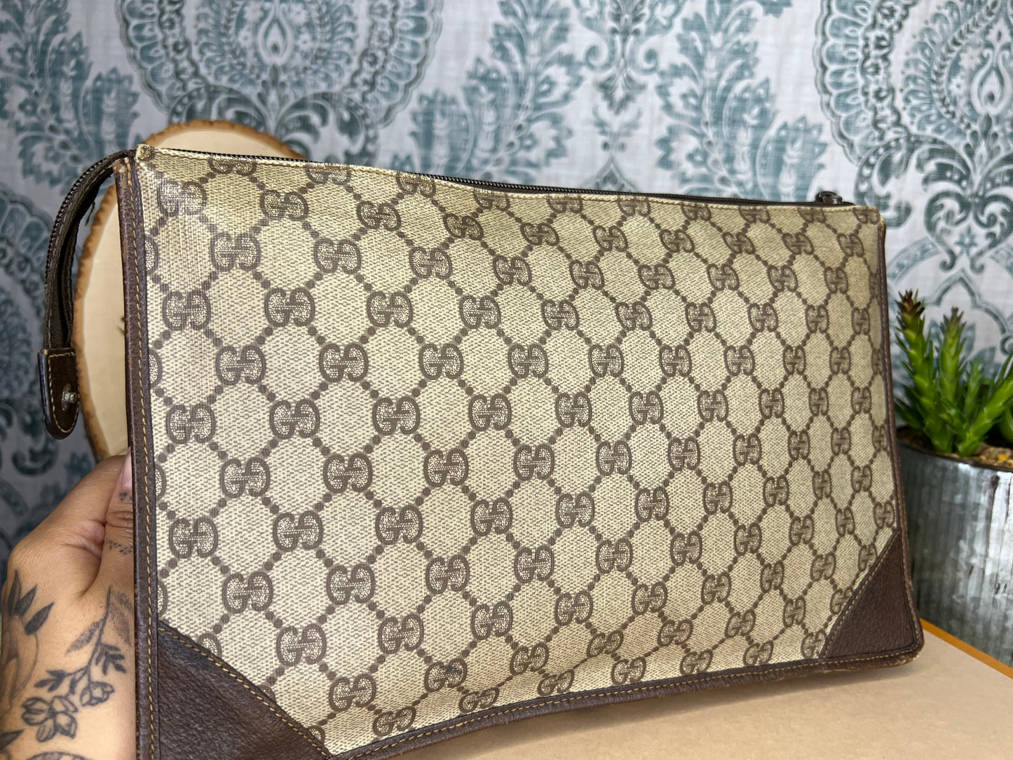 Gucci Vintage Brown Clutch