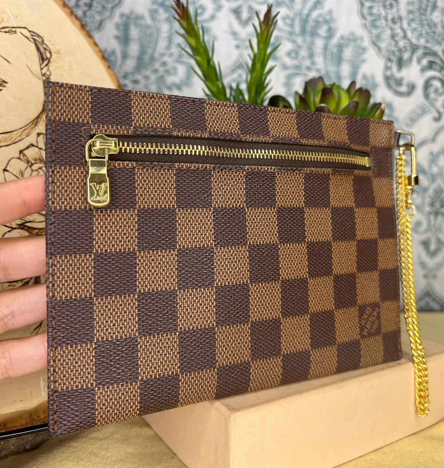 Damier Clifton Wristlet