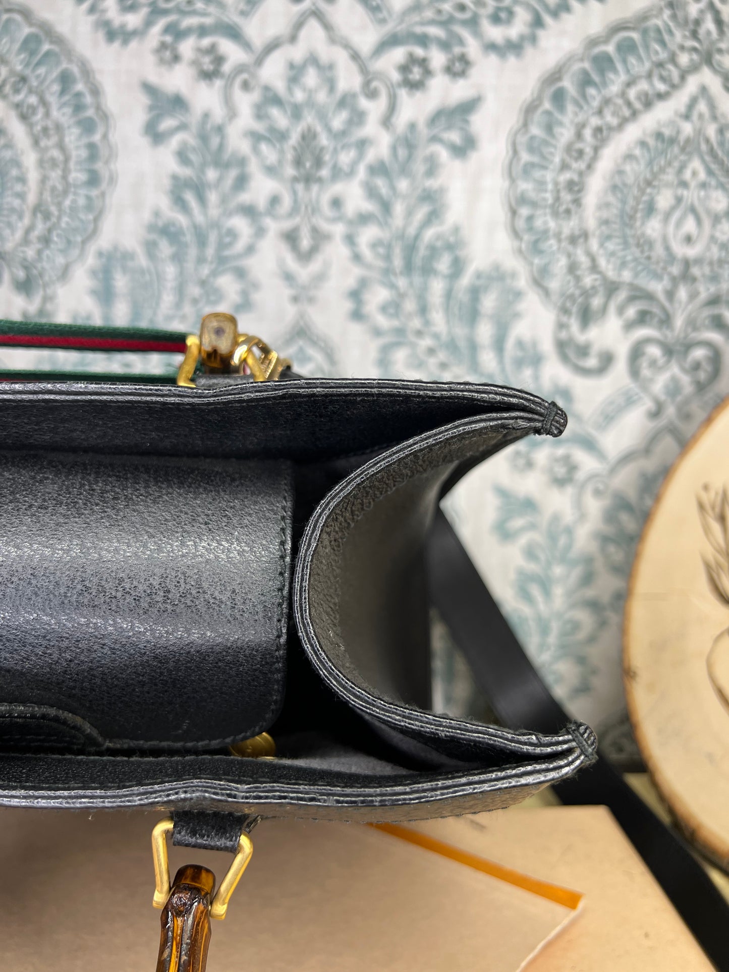 Gucci Vintage Black Diana Tote