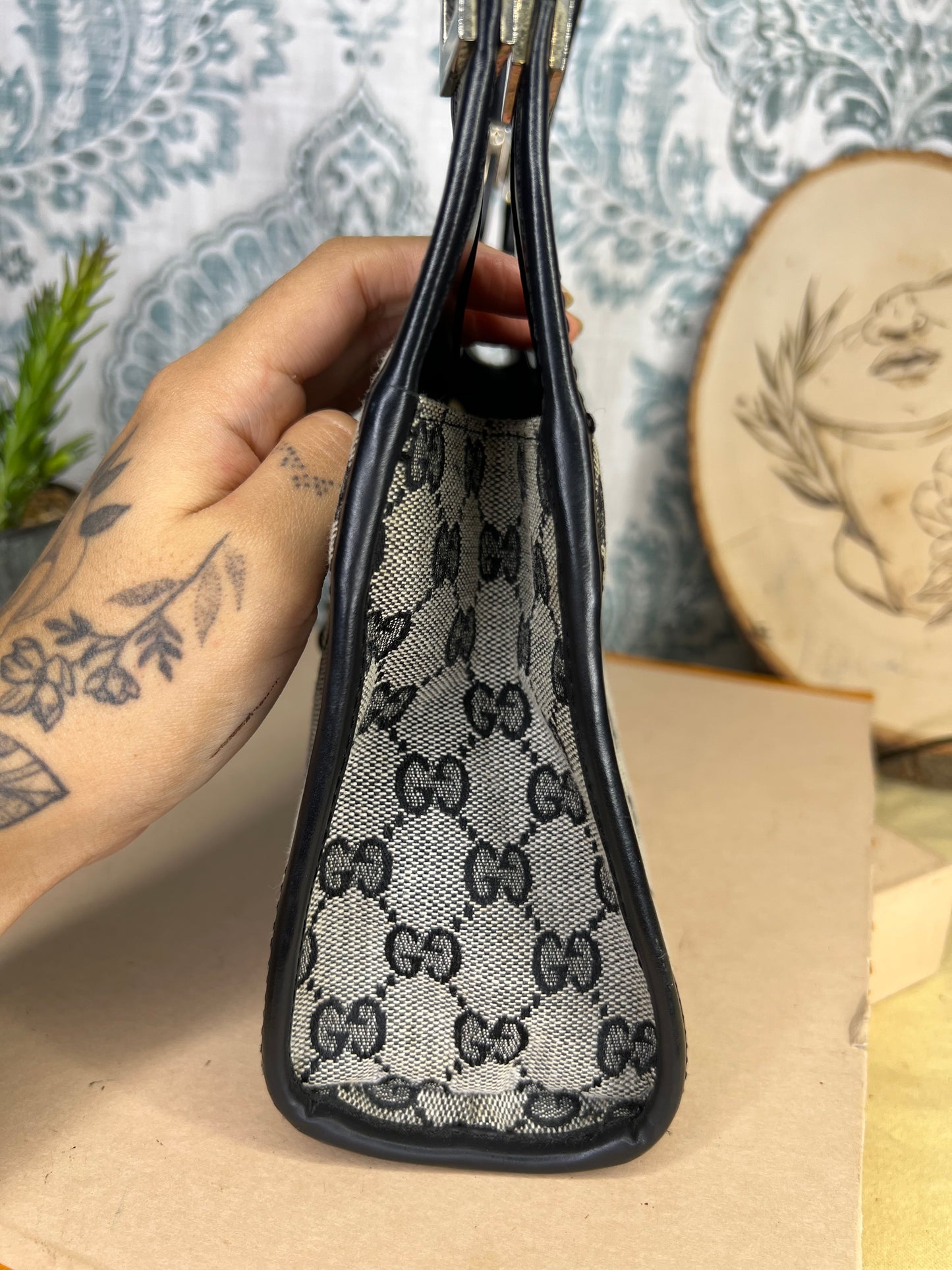 Gucci Jackie Navy Blue Handbag