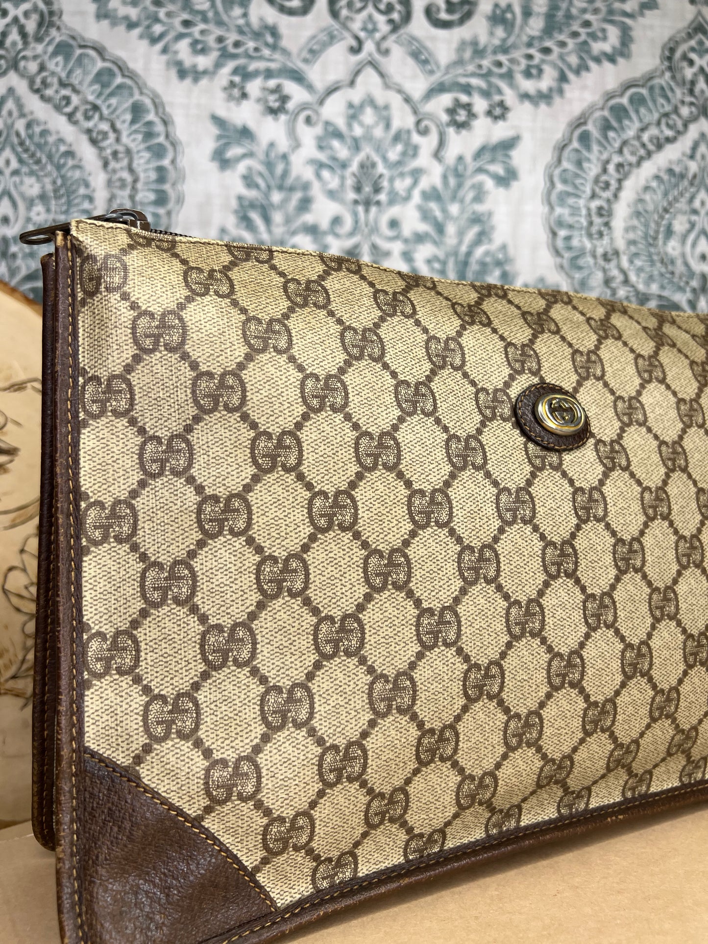 Gucci Vintage Brown Clutch