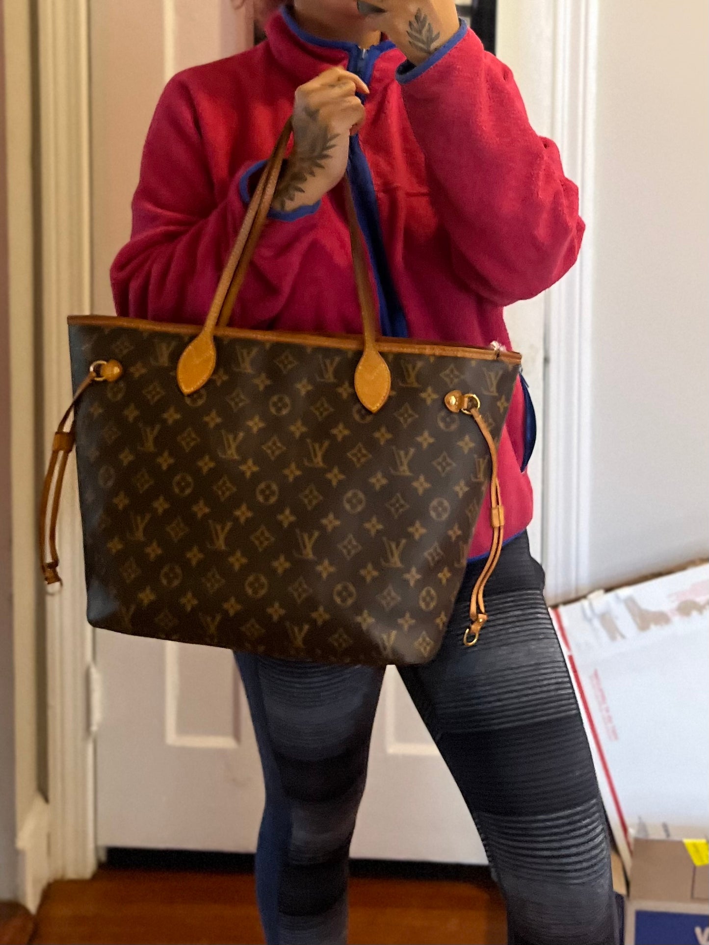 Louis Vuitton Neverfull MM Rose Ballerine