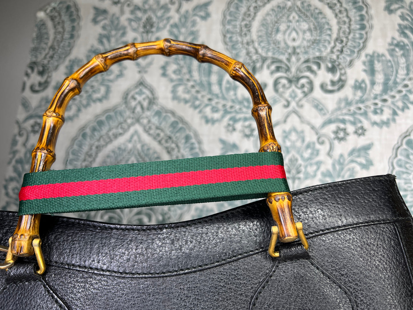 Gucci Vintage Black Diana Tote