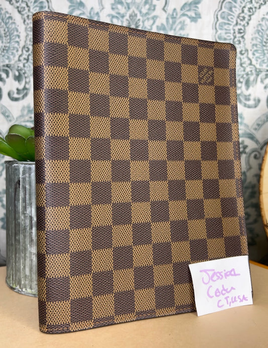 Louis Vuitton Damier Ebene Desk Agenda Cover