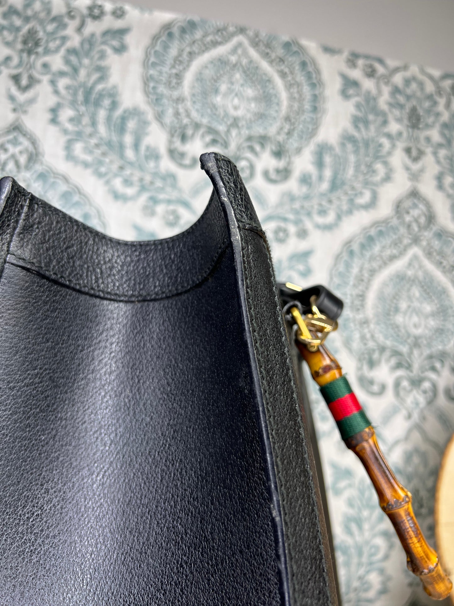 Gucci Vintage Black Diana Tote