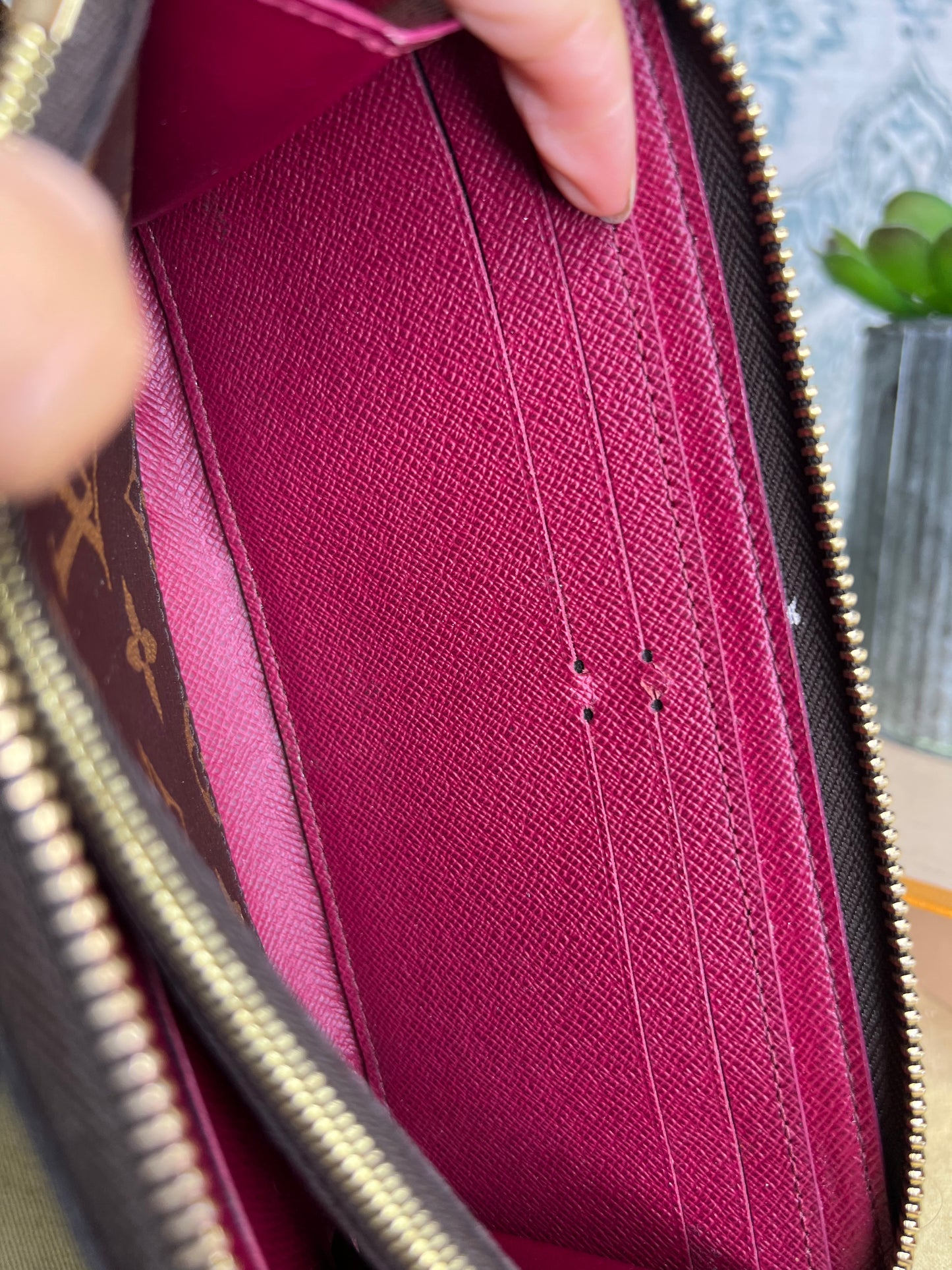 Louis Vuitton Clemence Wallet Fuschia