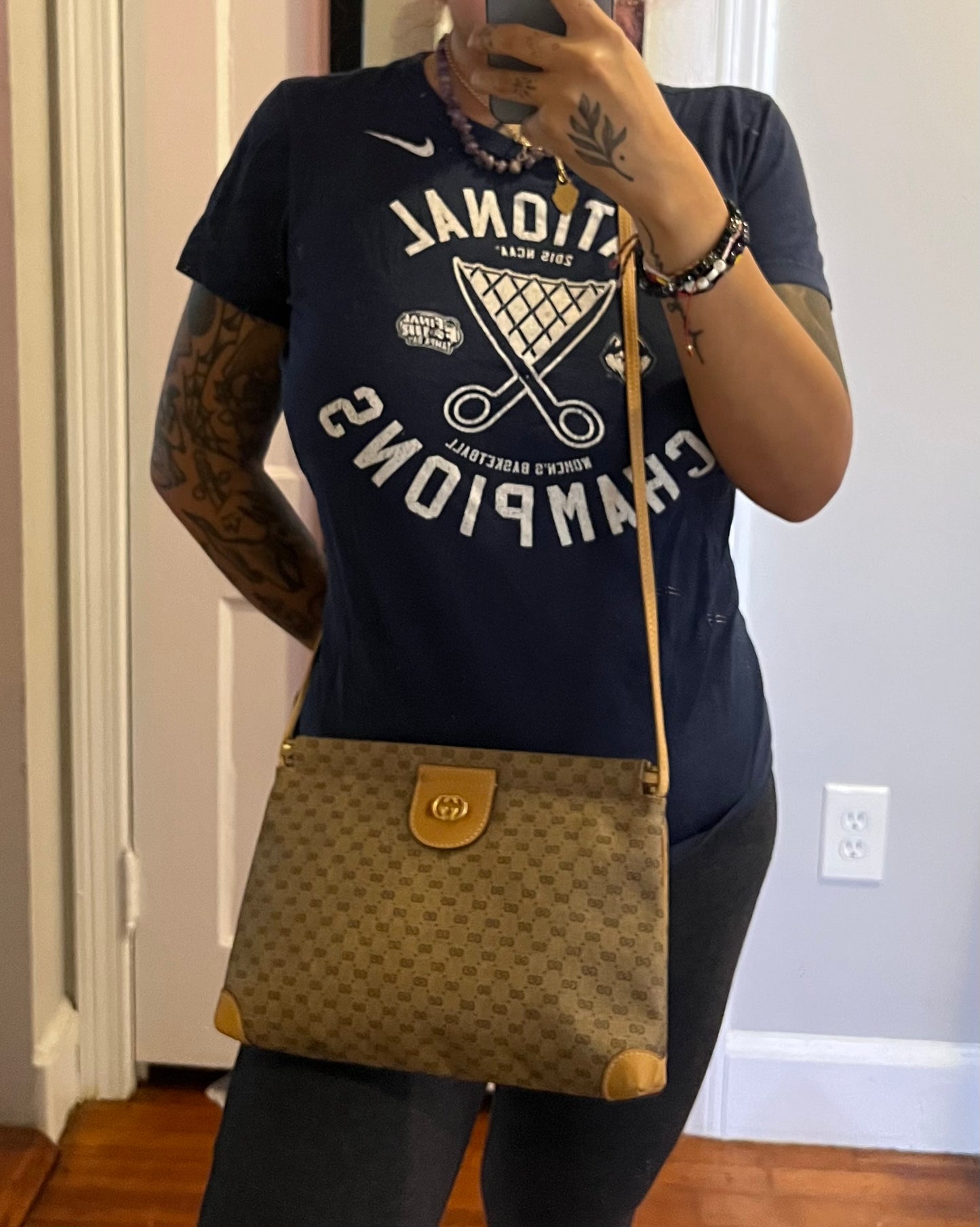 Micro Gucci Tan Vintage Crossbody