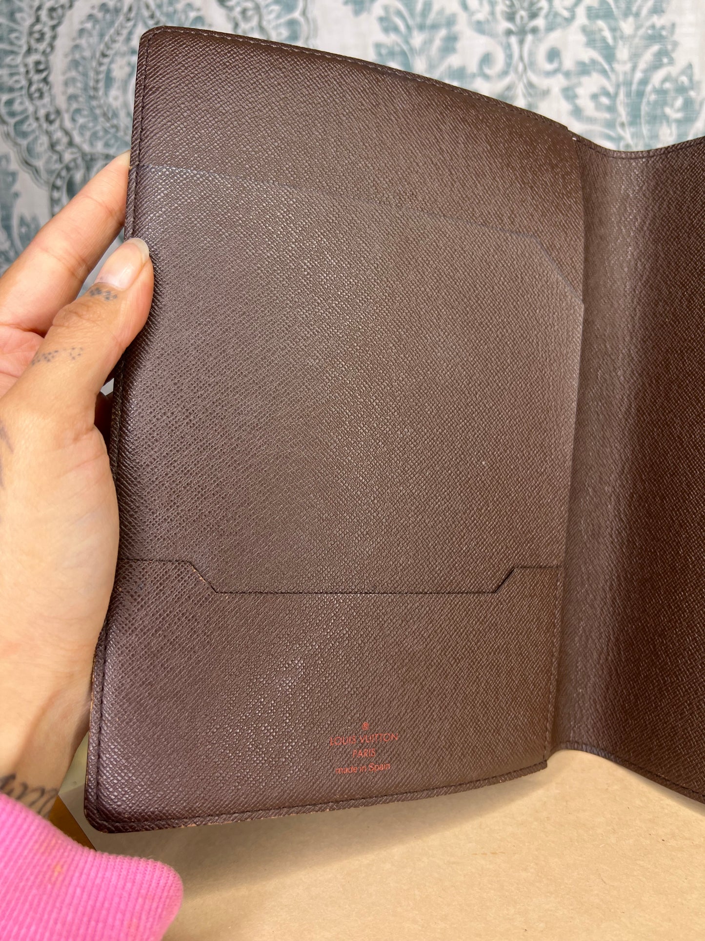 Louis Vuitton Damier Ebene Desk Agenda Cover