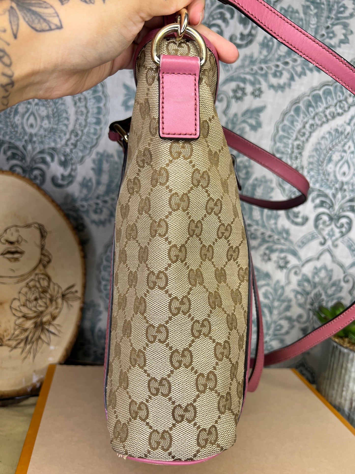 Gucci Joy Peonia Tote Crossbody