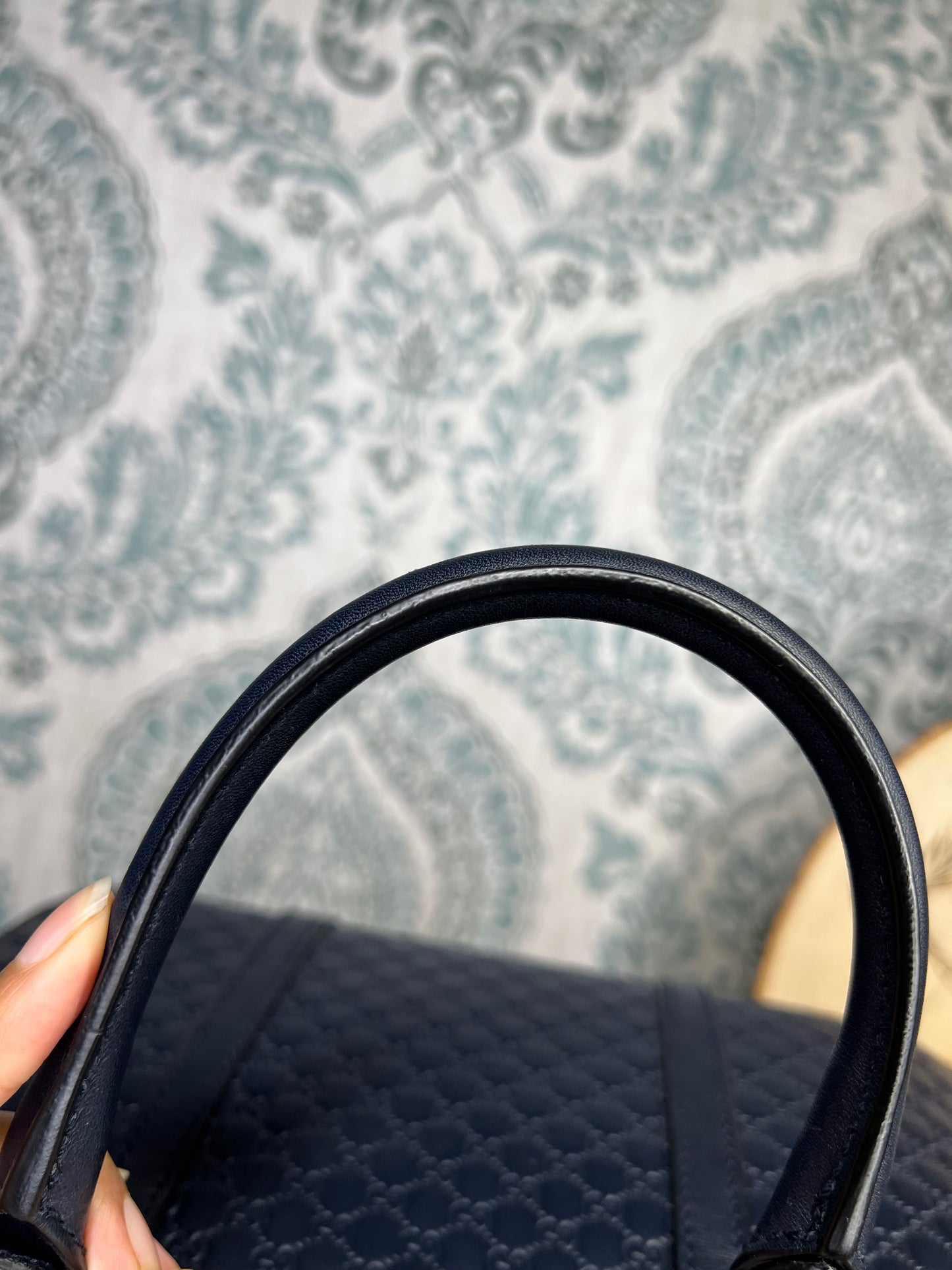 Gucci Navy Blue Microguccissima Bag