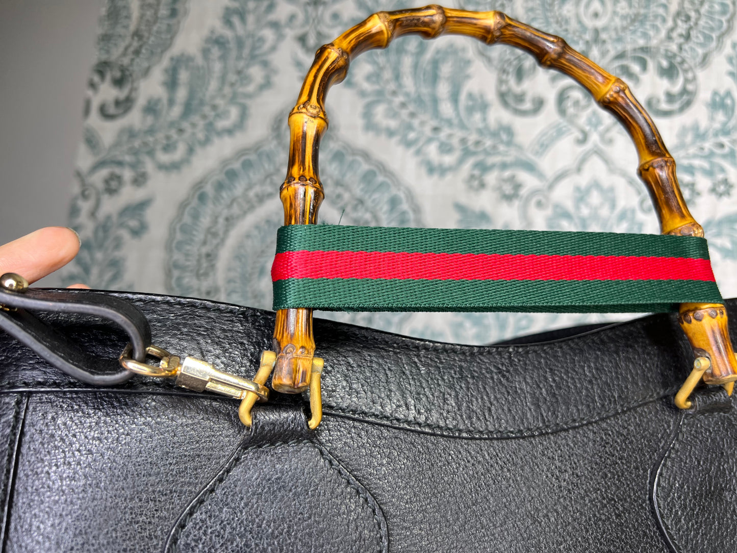 Gucci Vintage Black Diana Tote