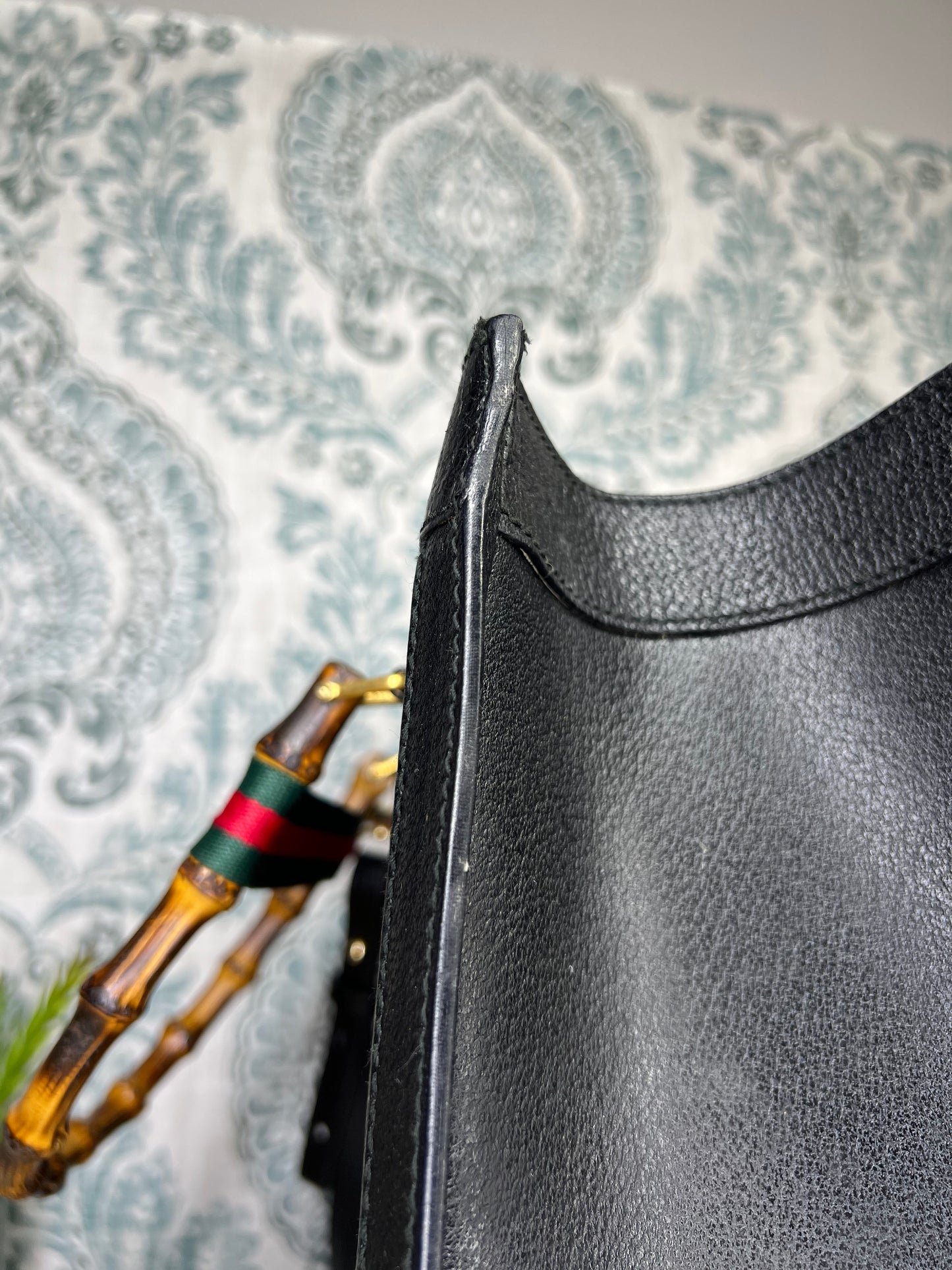 Gucci Vintage Black Diana Tote