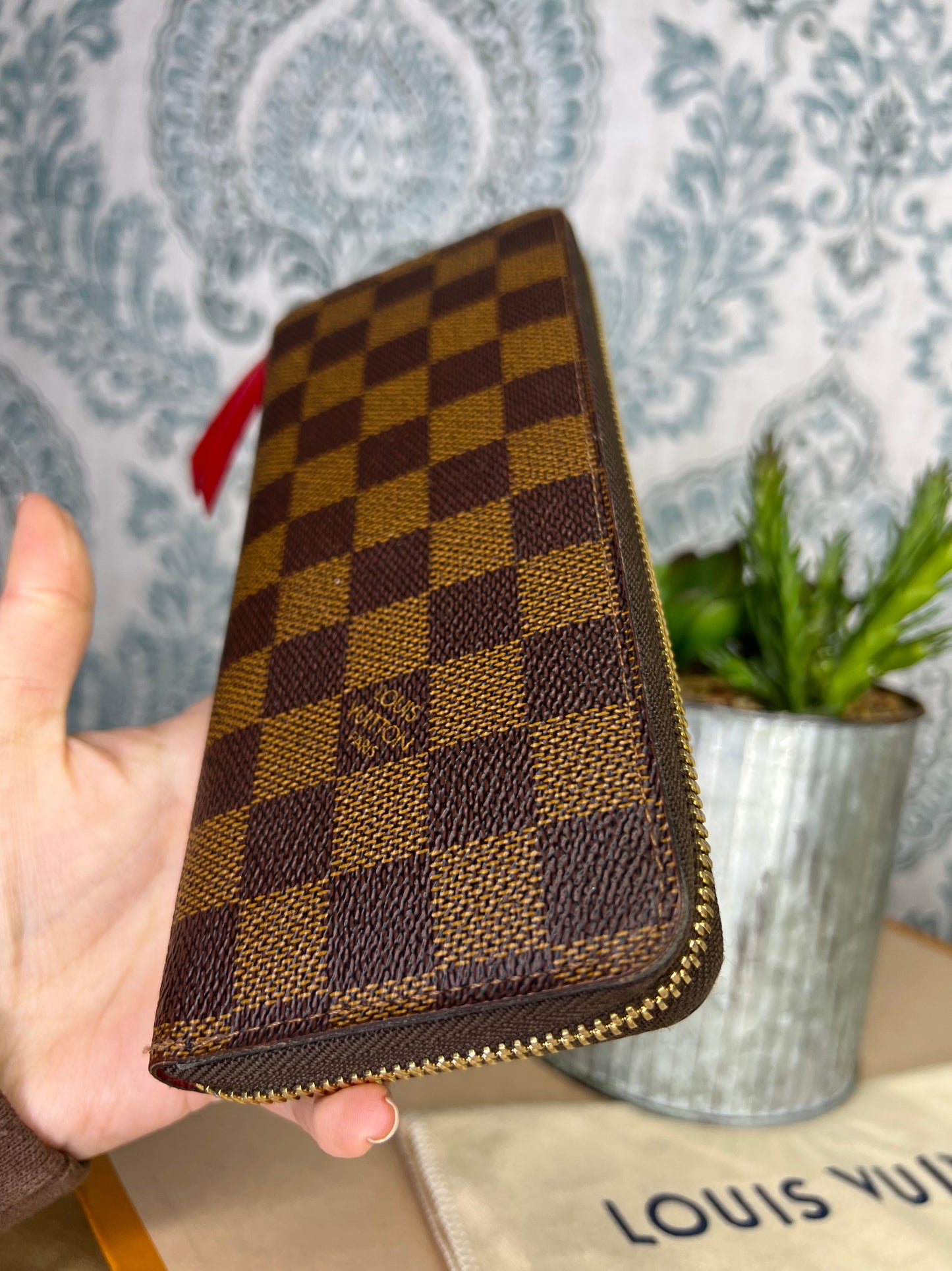 Louis Vuitton Clemence Damier Ebene Wallet