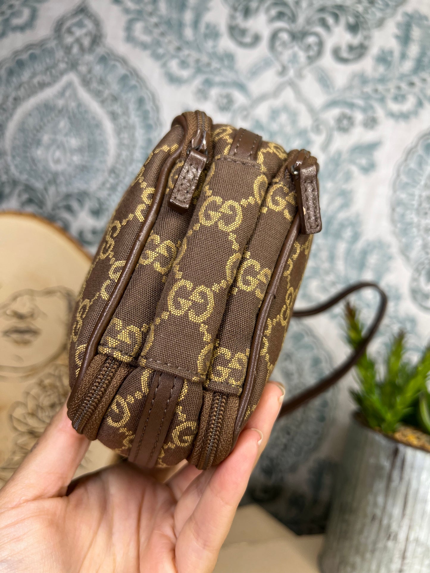 Gucci Brown Canvas Pochette