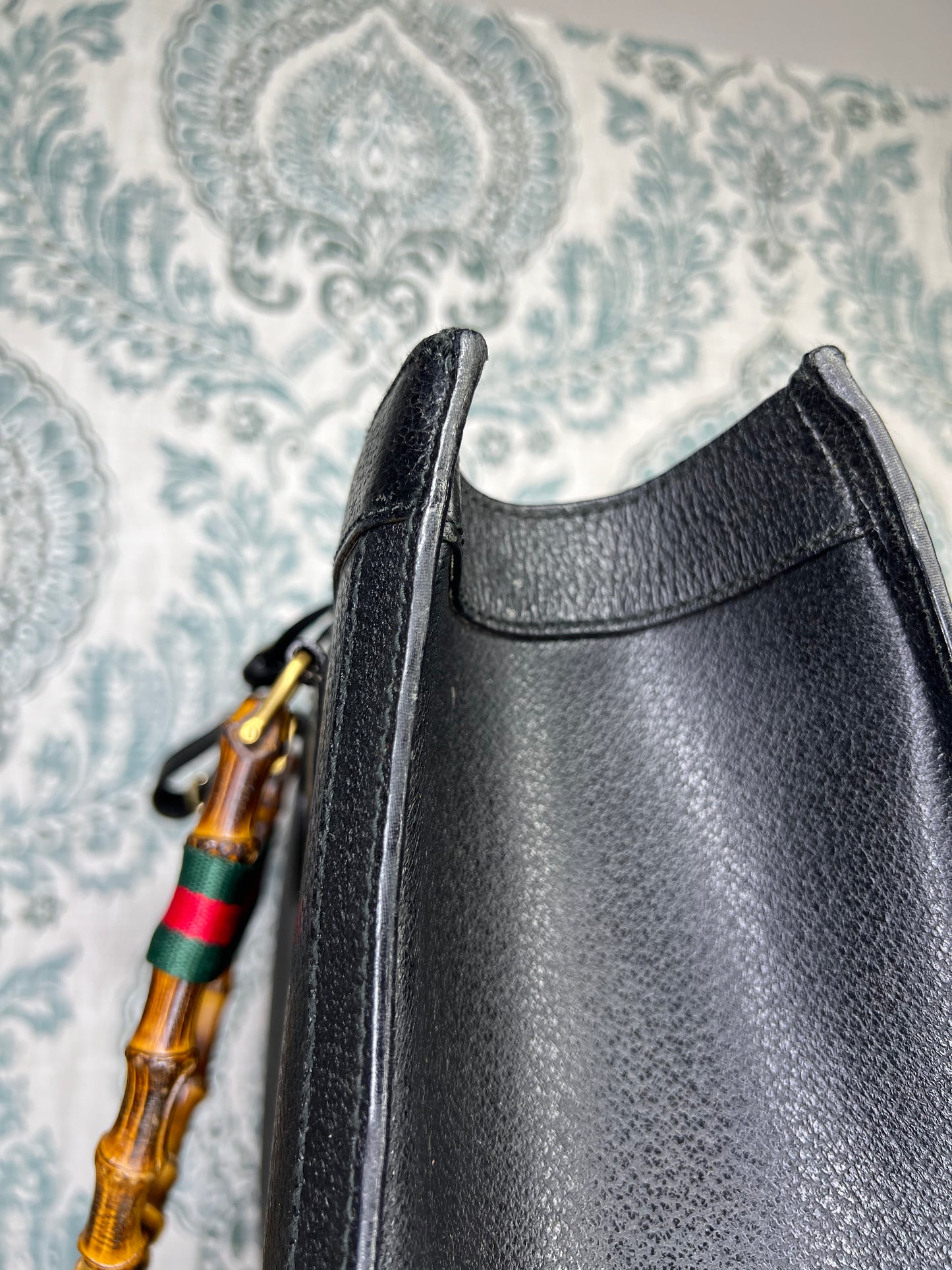 Gucci Vintage Black Diana Tote