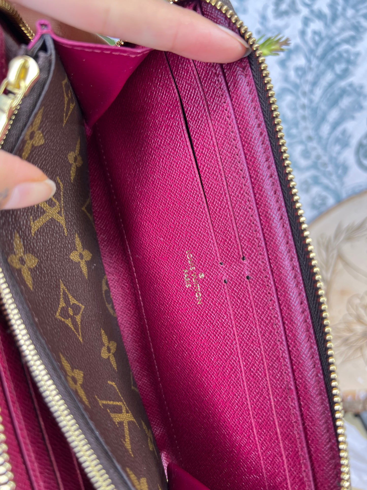 Louis Vuitton Fuschia Clemence Wallet