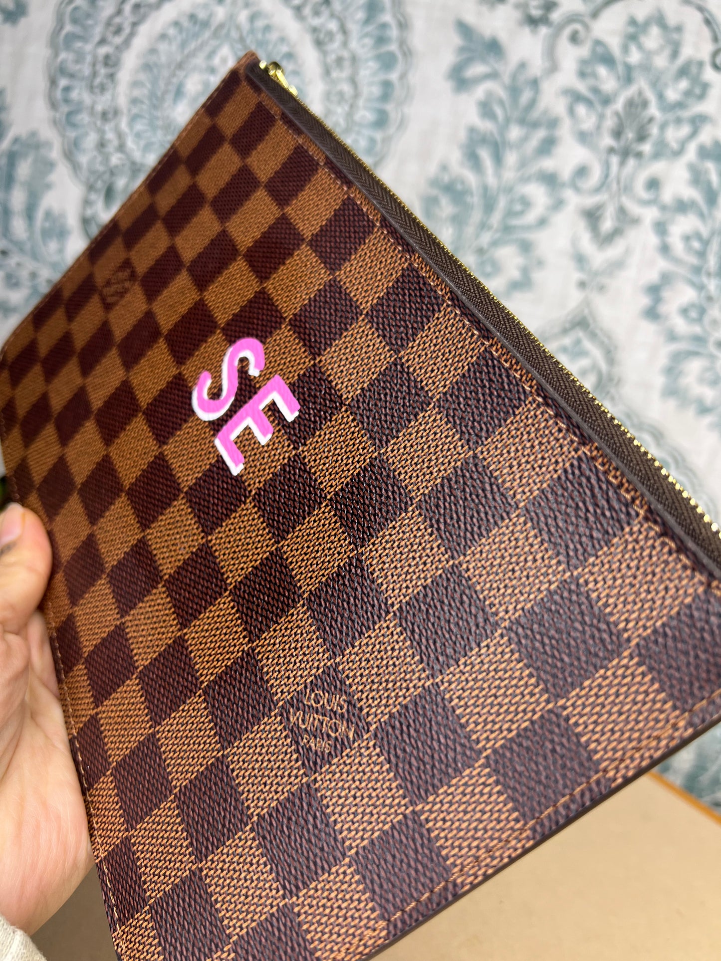 Louis Vuitton Neverfull Pochette Pouch Damier Ebene
