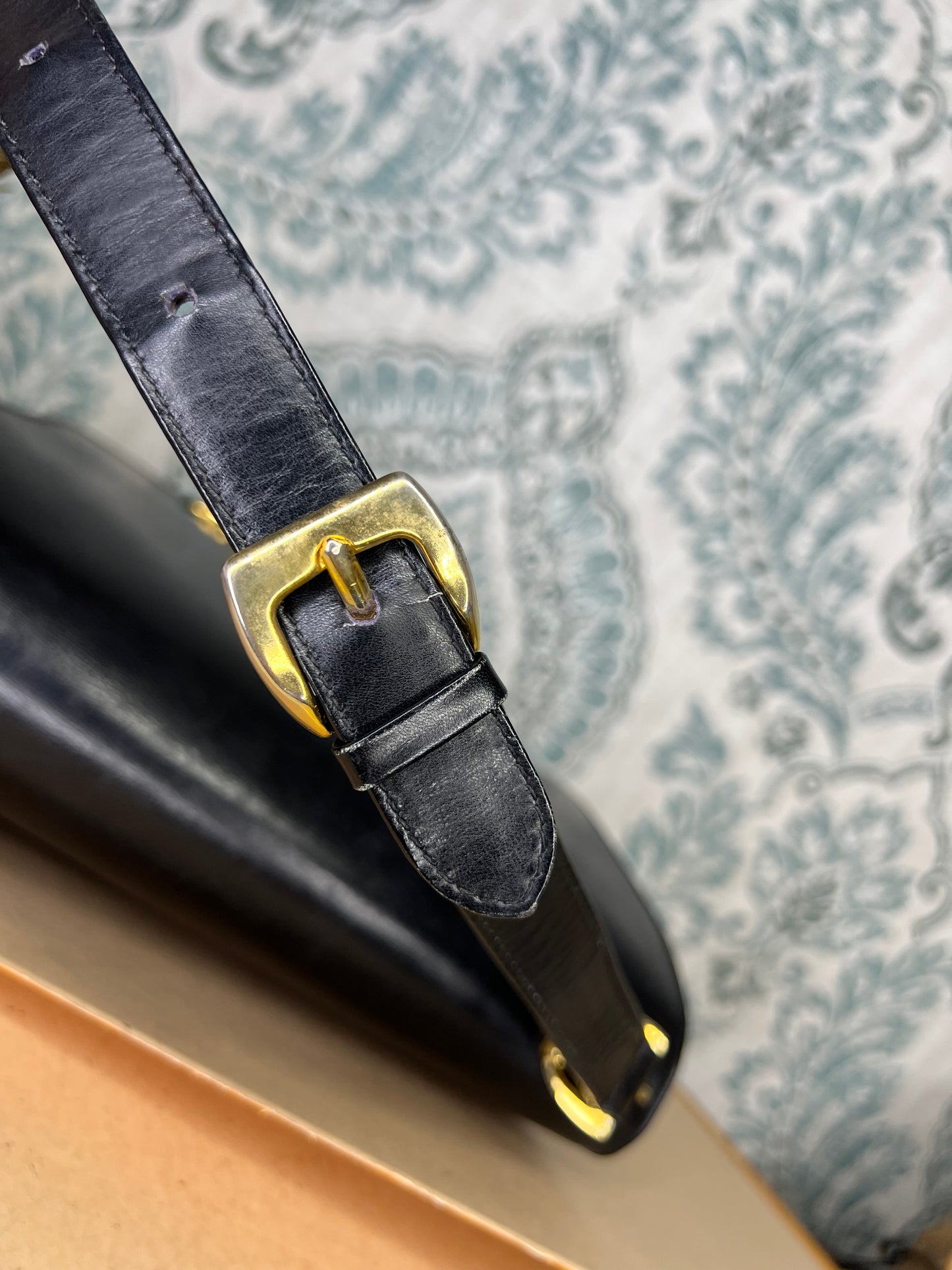 Gucci Vintage Horsebit Black Shoulder Bag