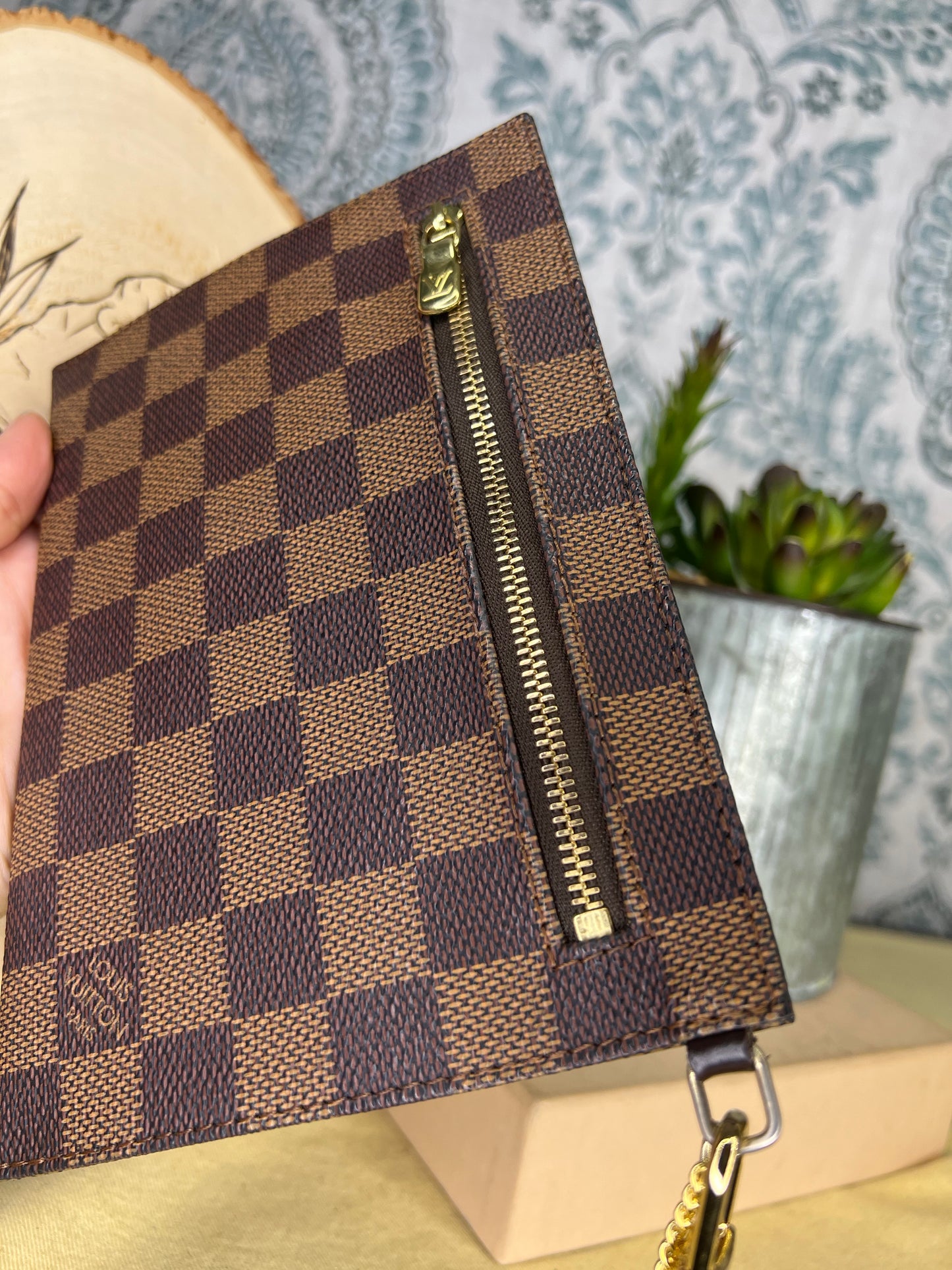 Damier Clifton Wristlet