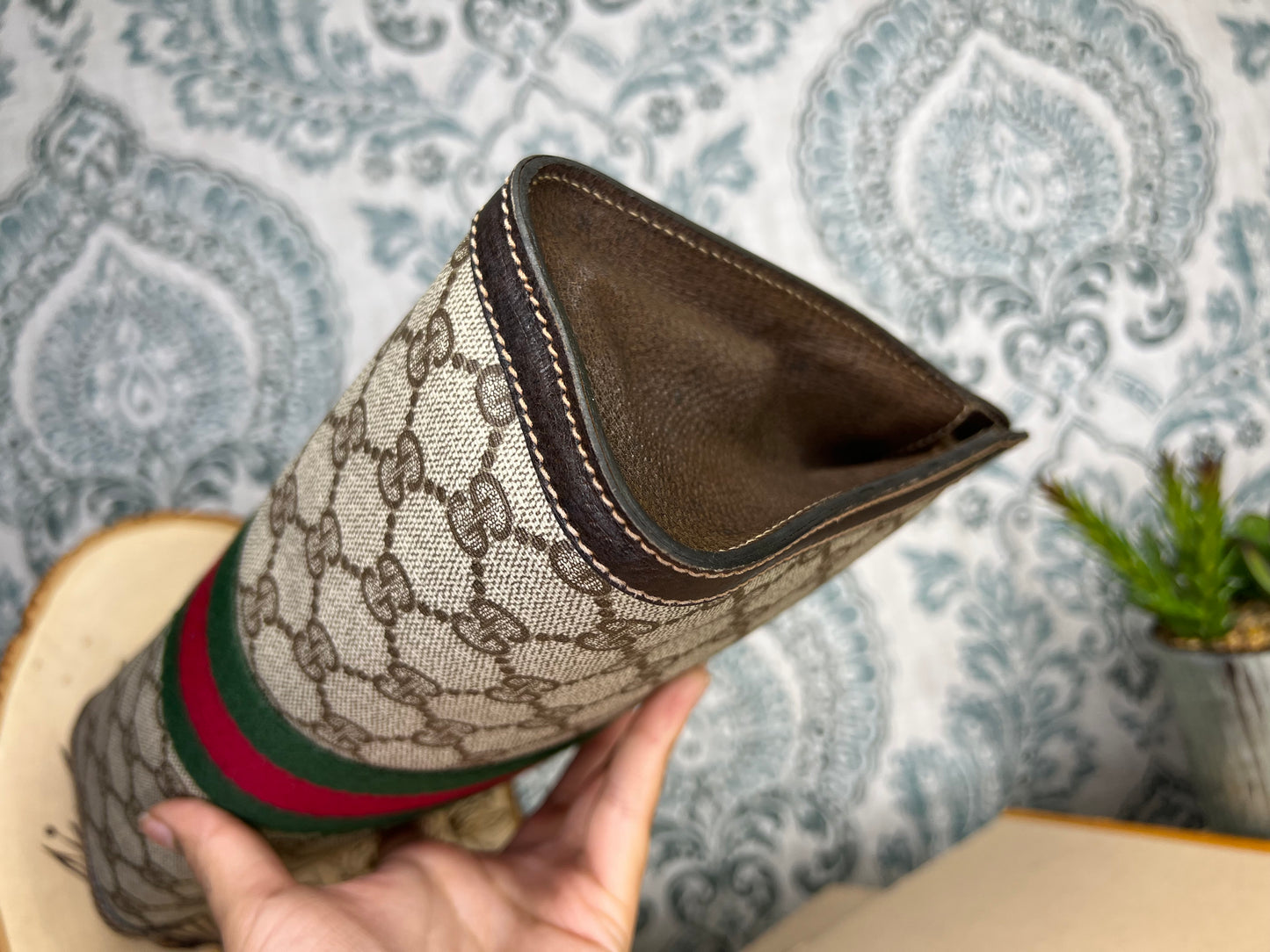 Gucci Supreme Brown Sherry Line Clutch #1