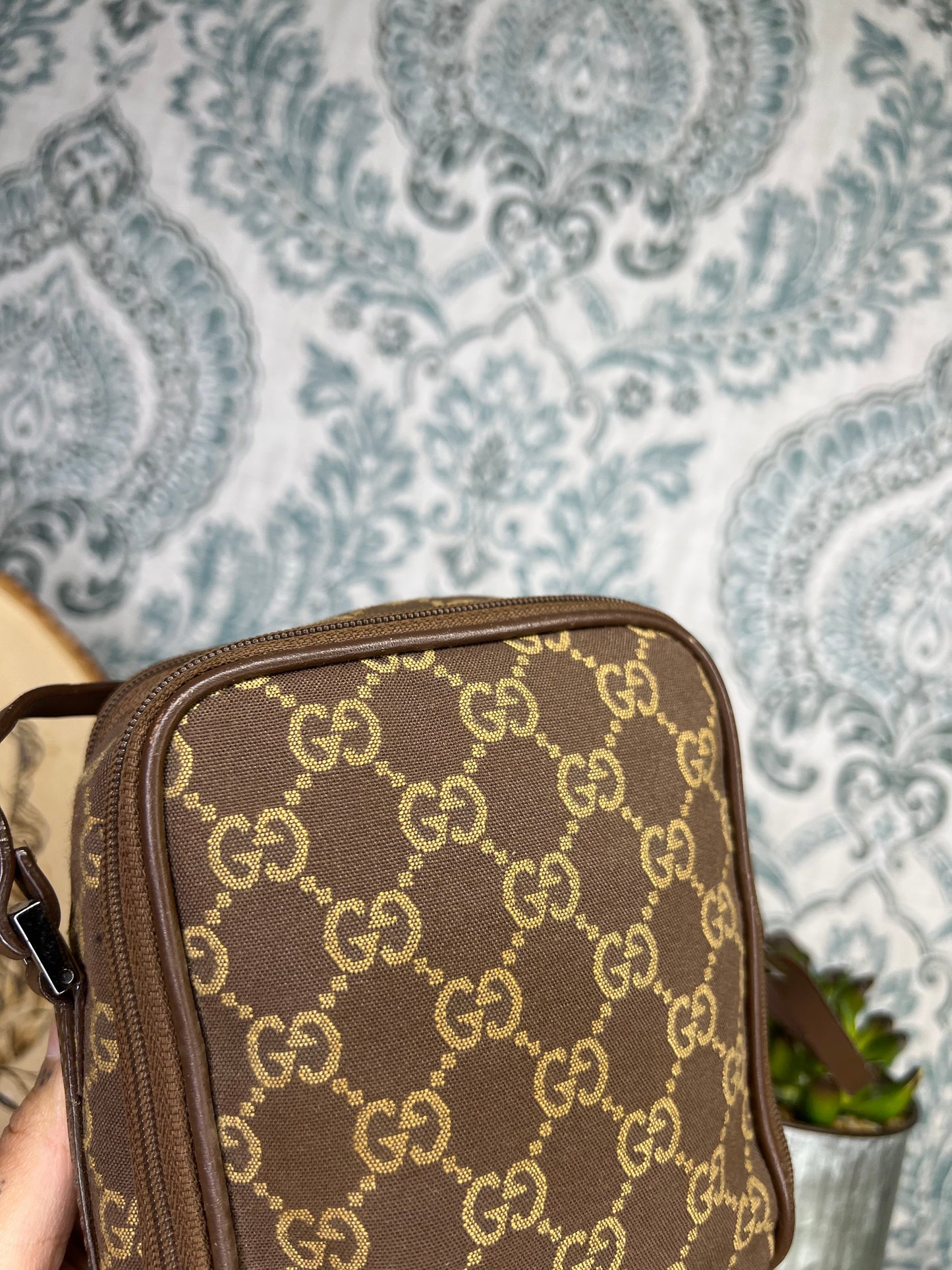 Gucci Brown Canvas Pochette