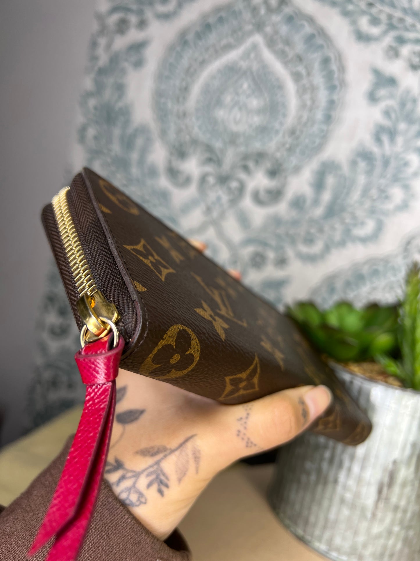 Louis Vuitton Clemence Wallet Fuschia