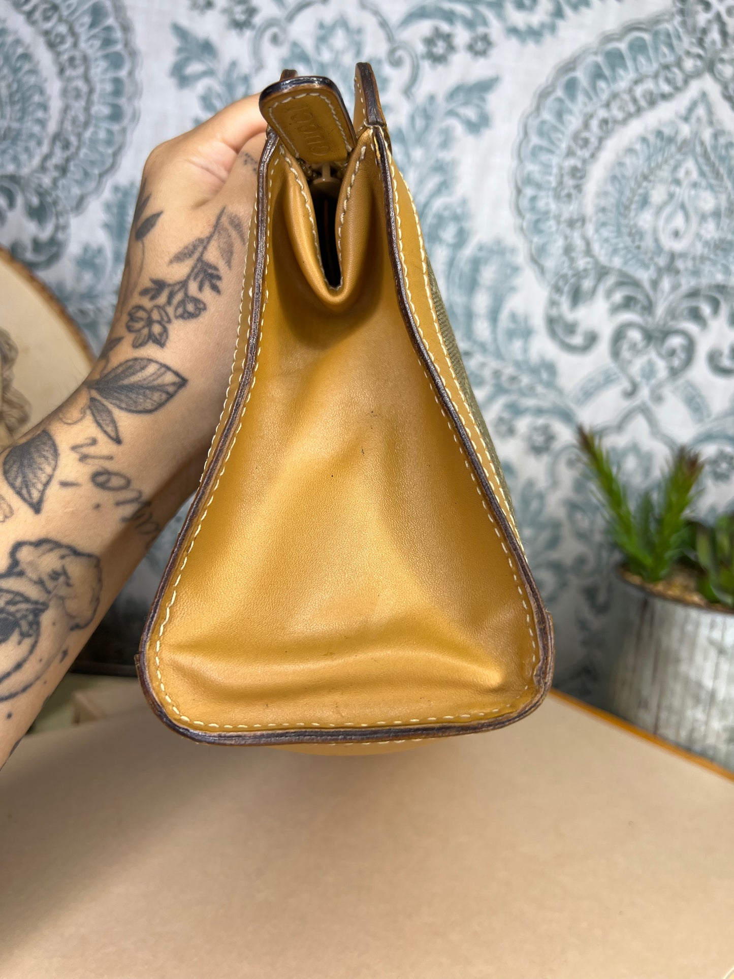 Gucci Tan Vintage Clutch