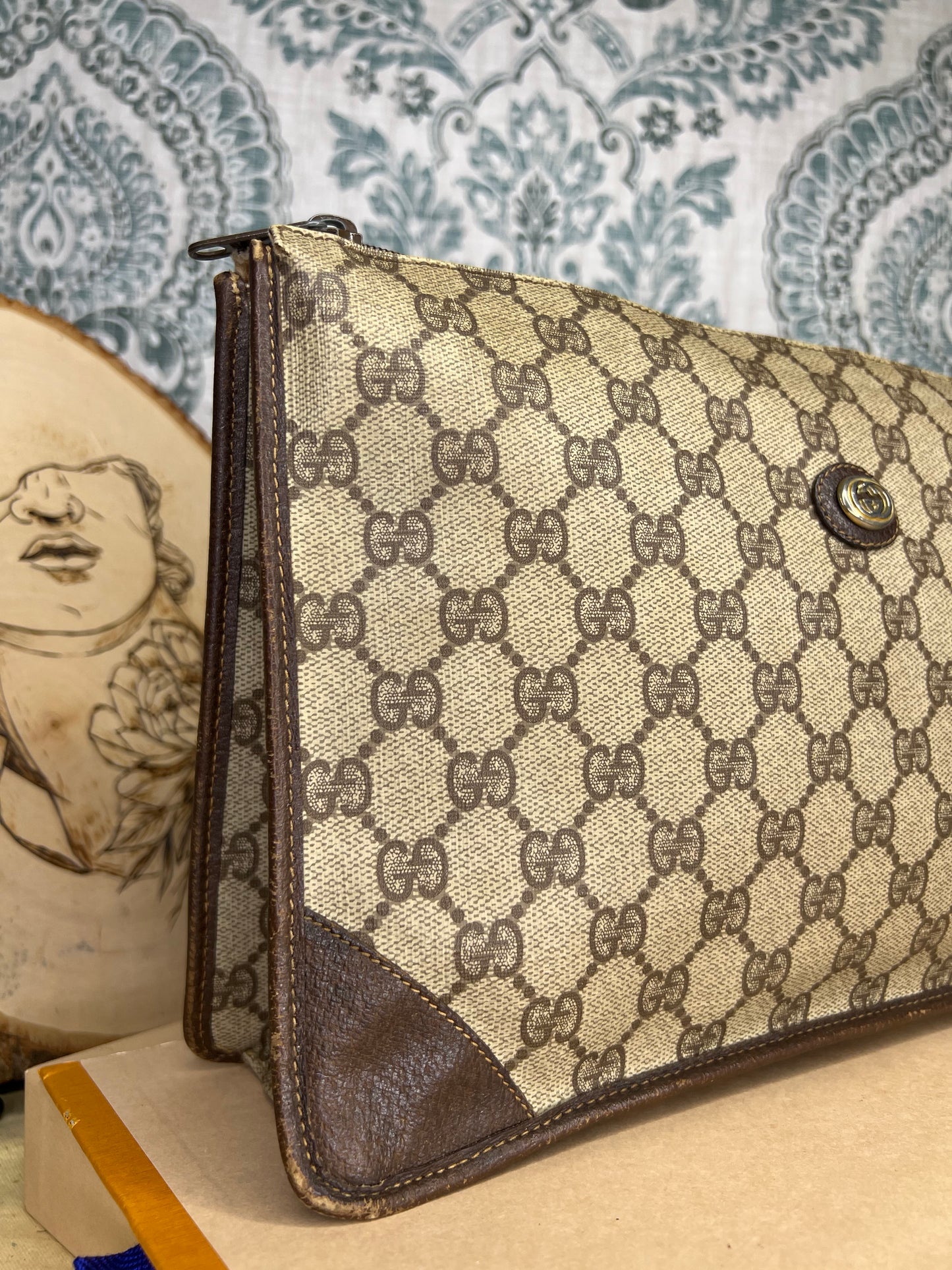 Gucci Vintage Brown Clutch