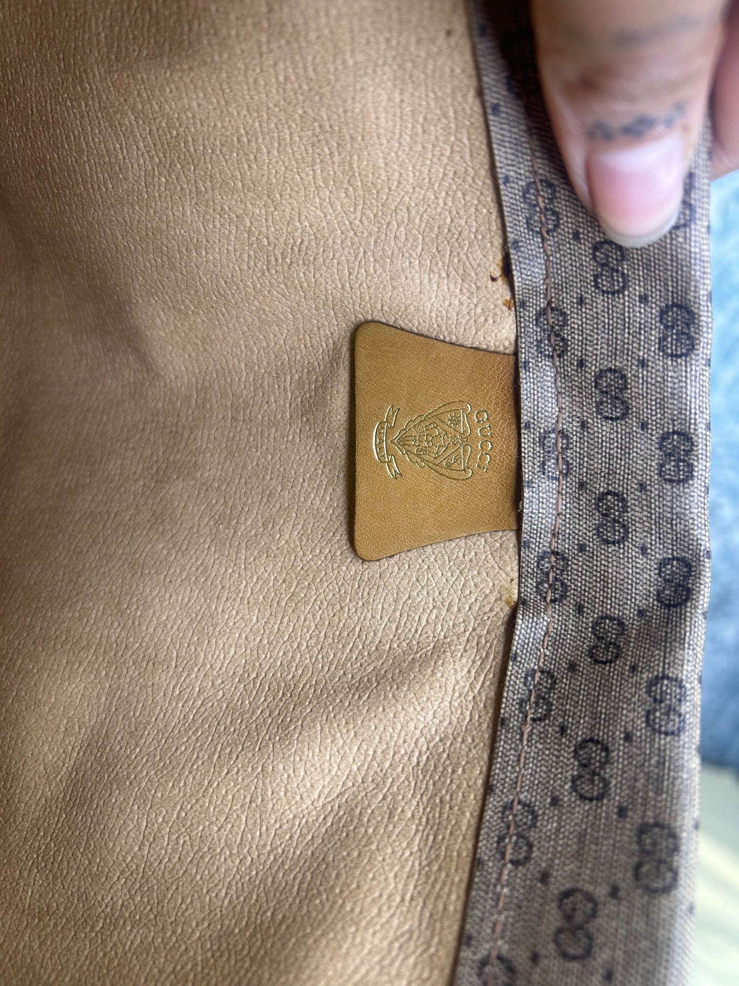 Micro Gucci Tan Vintage Crossbody
