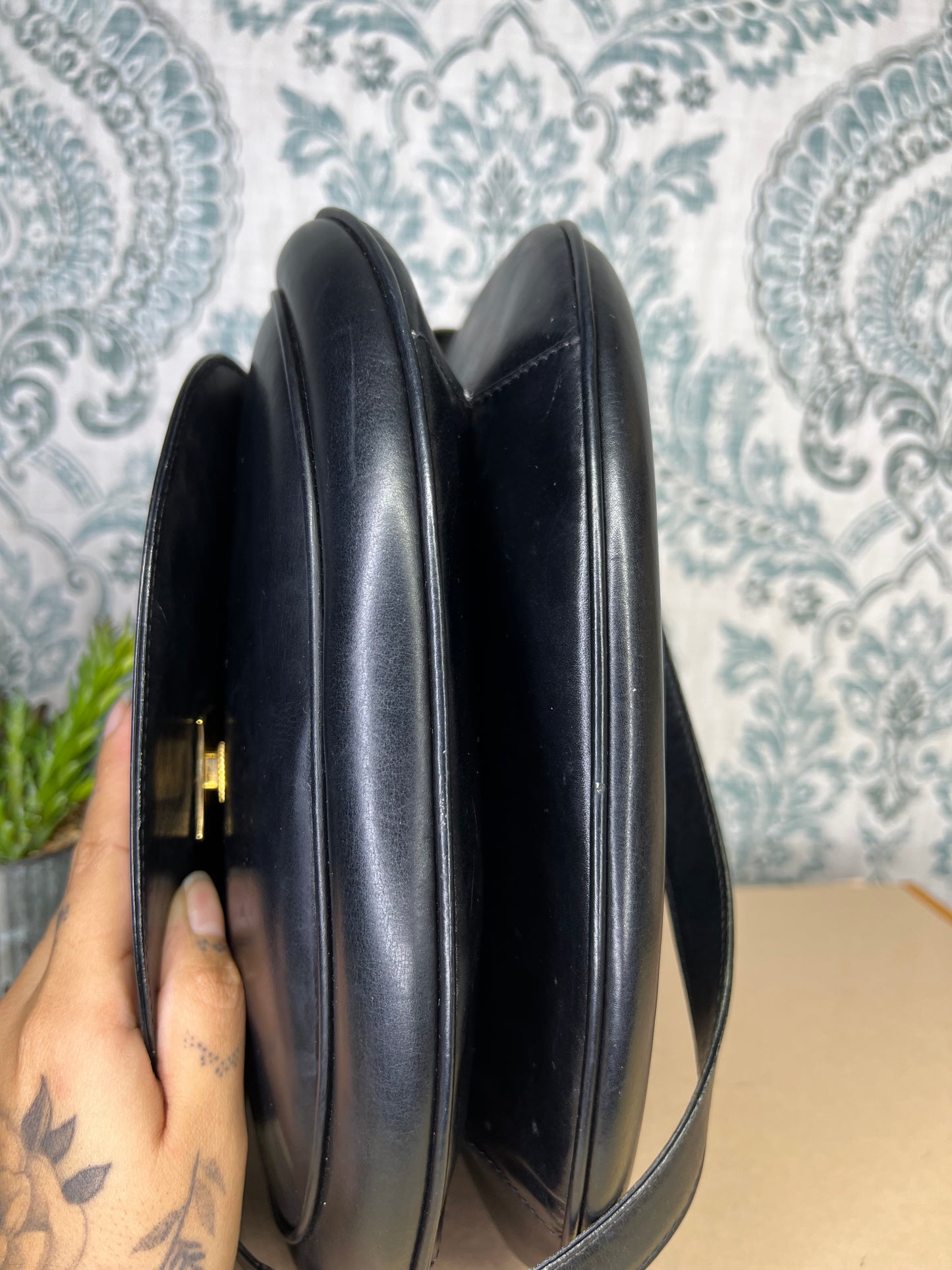 Gucci Vintage Horsebit Black Shoulder Bag