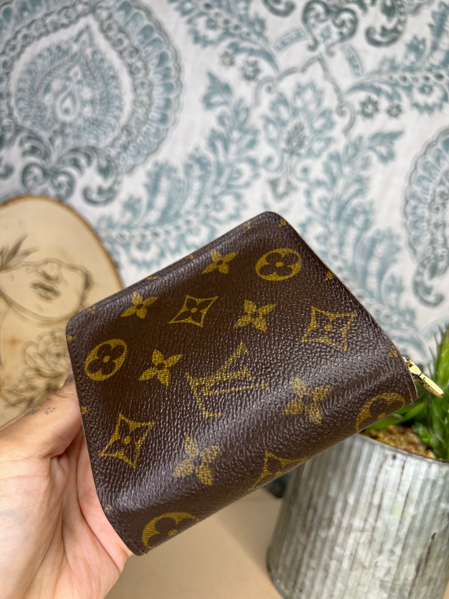 Monogram Compact Zip Wallet