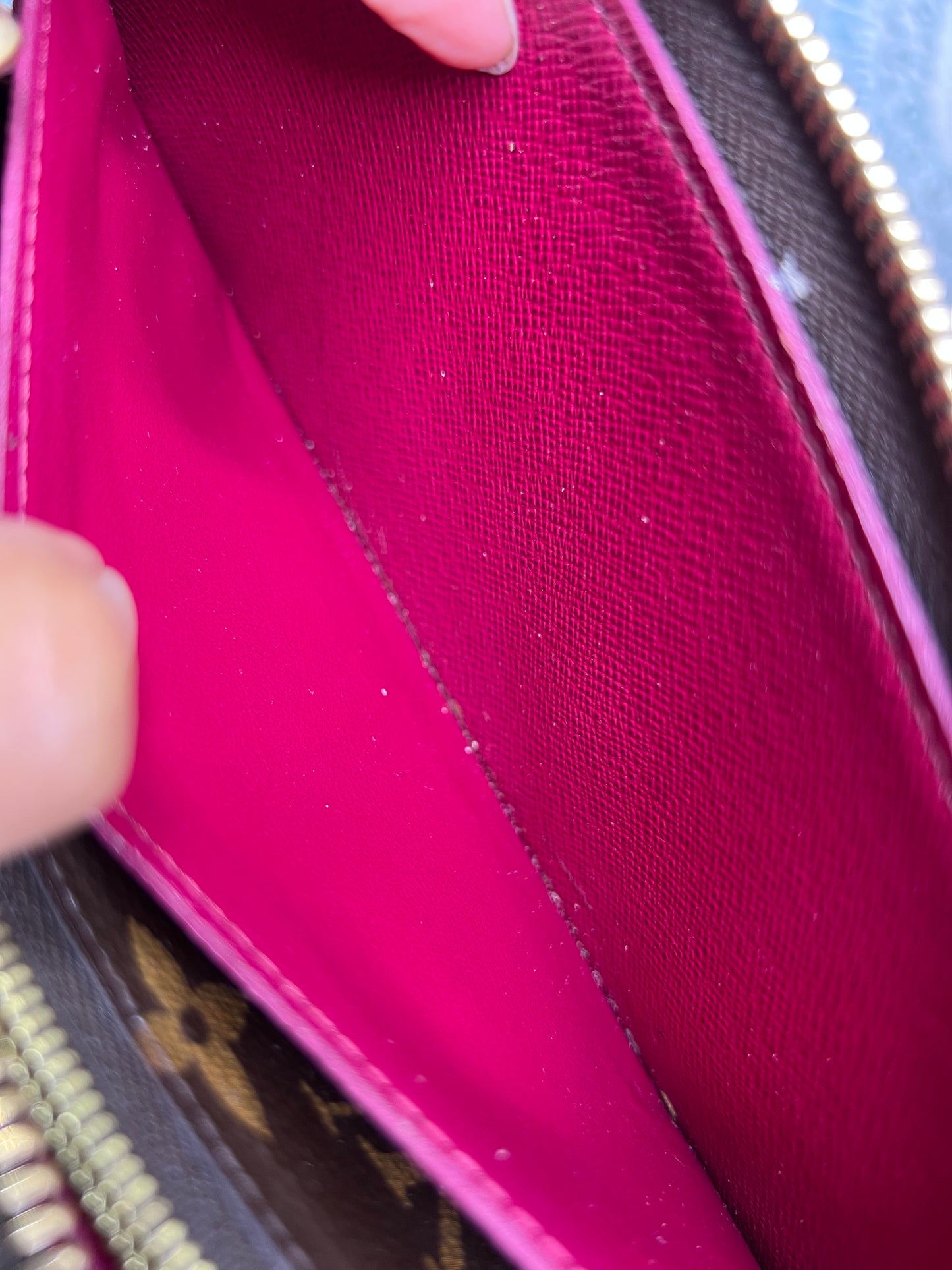 Louis Vuitton Clemence Wallet Fuschia