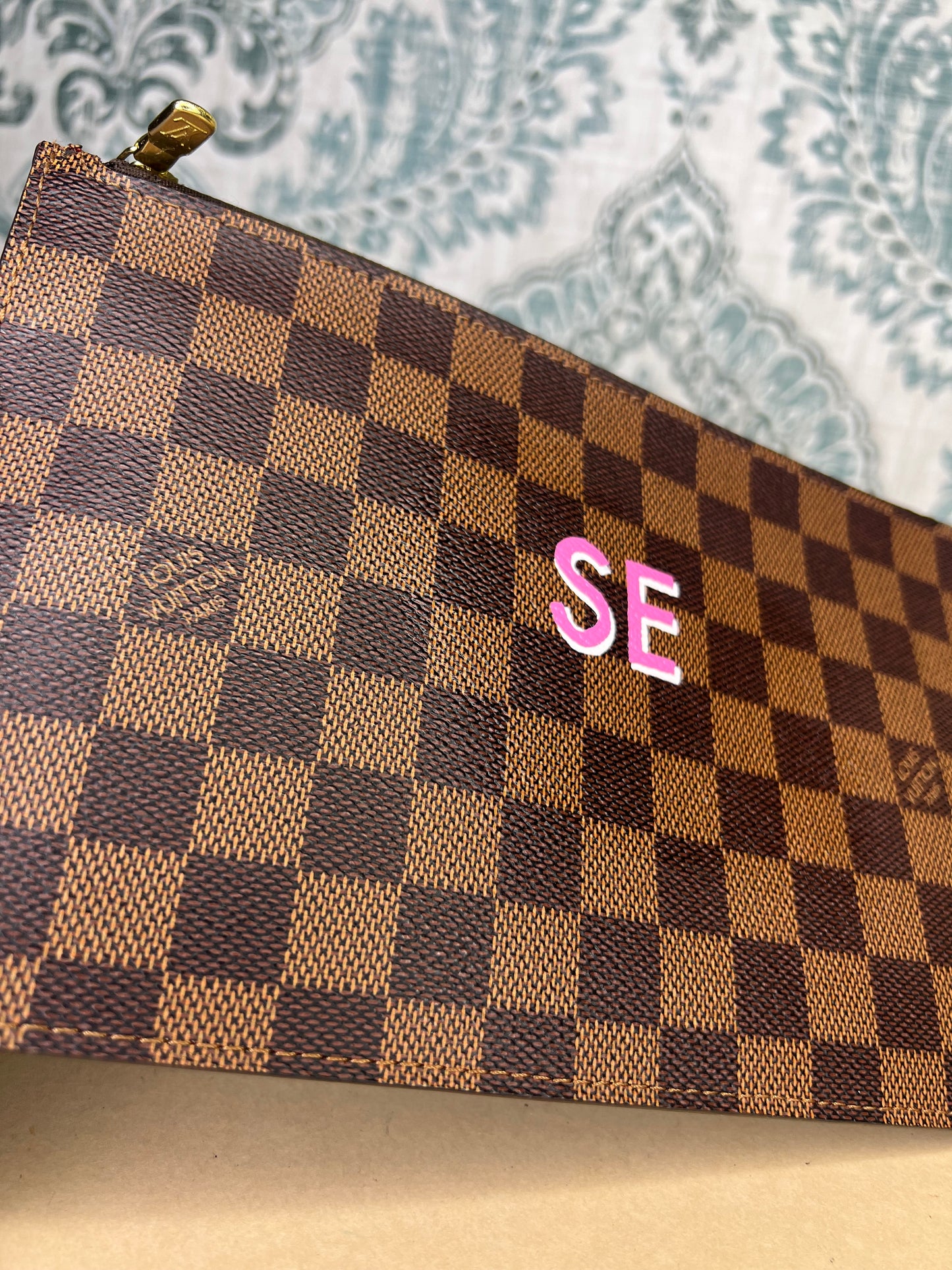 Louis Vuitton Neverfull Pochette Pouch Damier Ebene