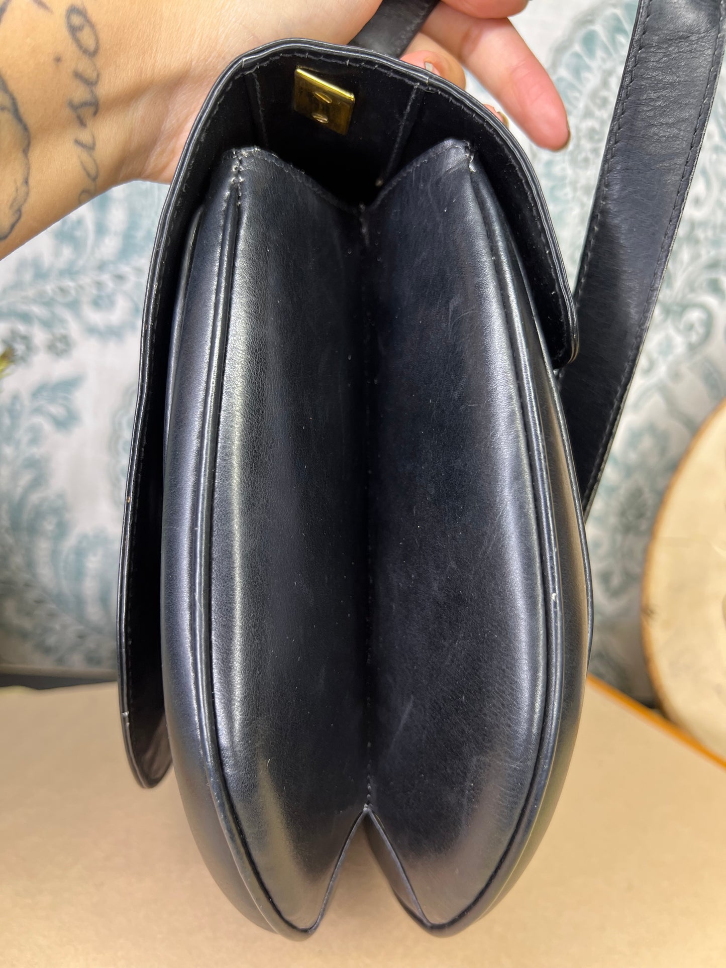 Gucci Vintage Horsebit Black Shoulder Bag