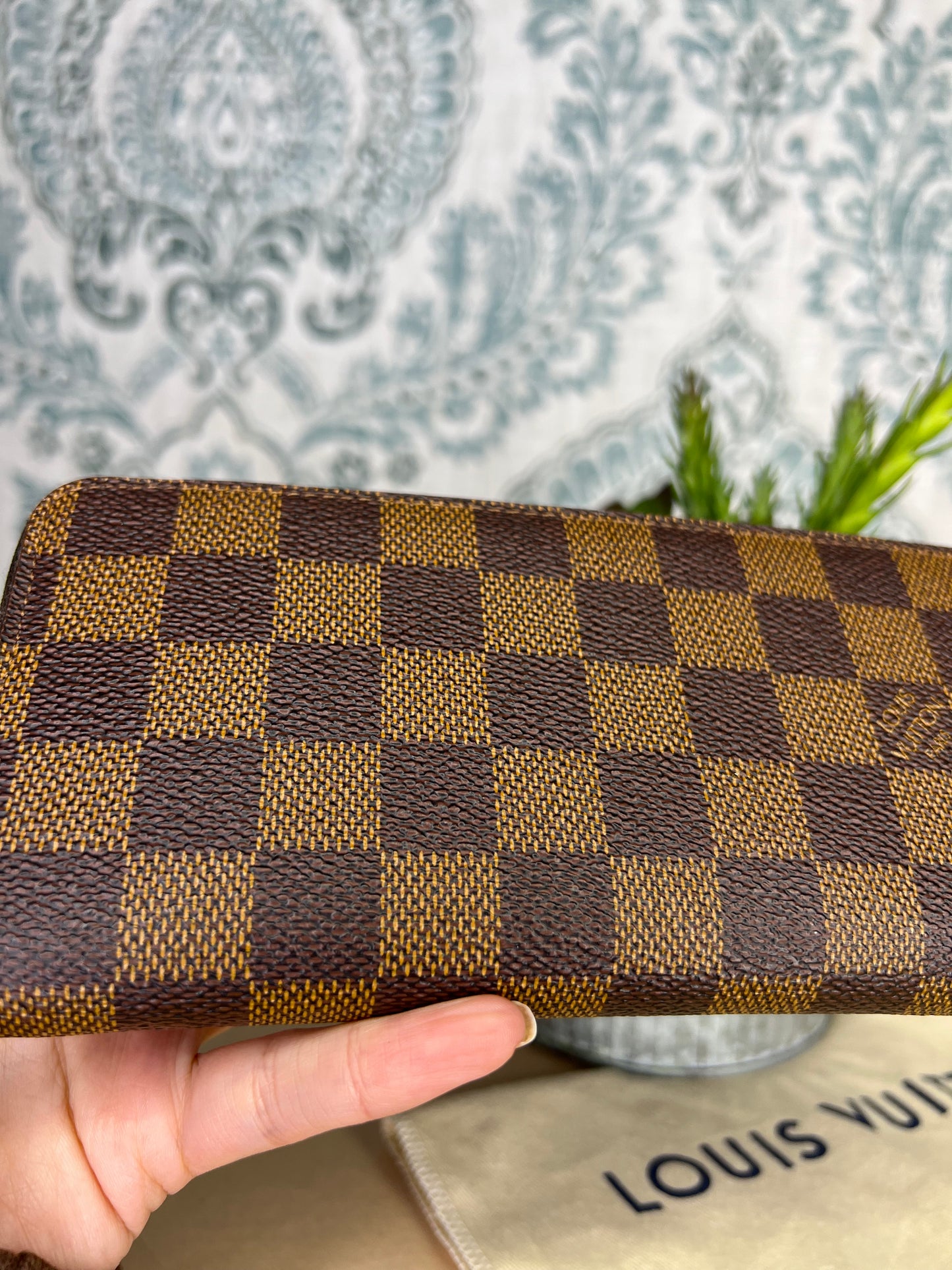 Louis Vuitton Clemence Damier Ebene Wallet