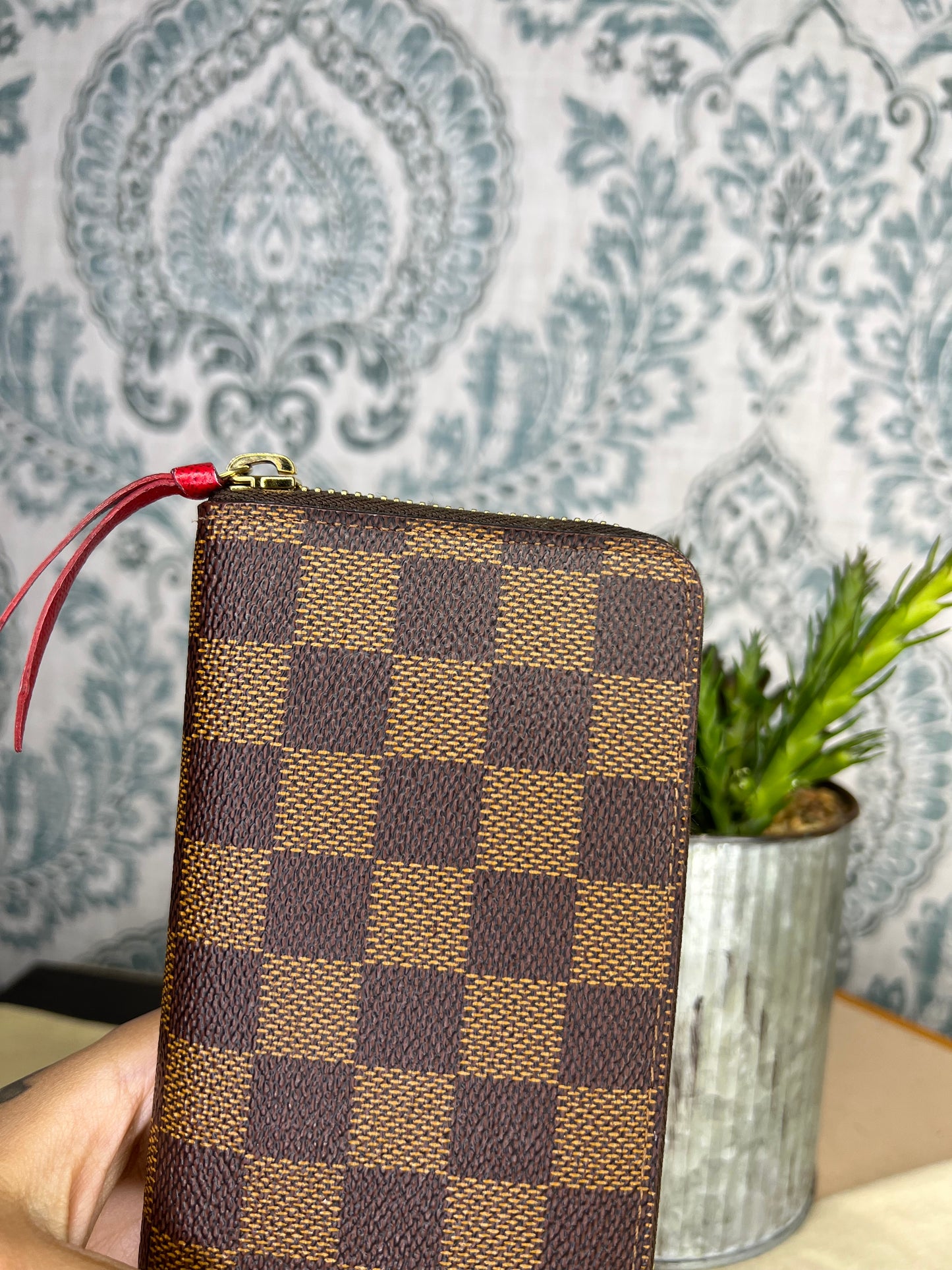 Louis Vuitton Clemence Damier Ebene Wallet
