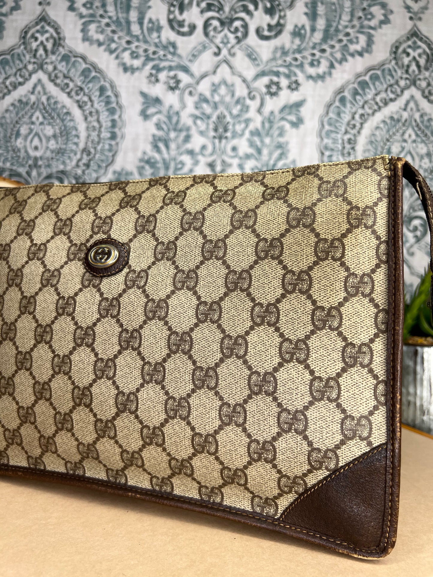 Gucci Vintage Brown Clutch